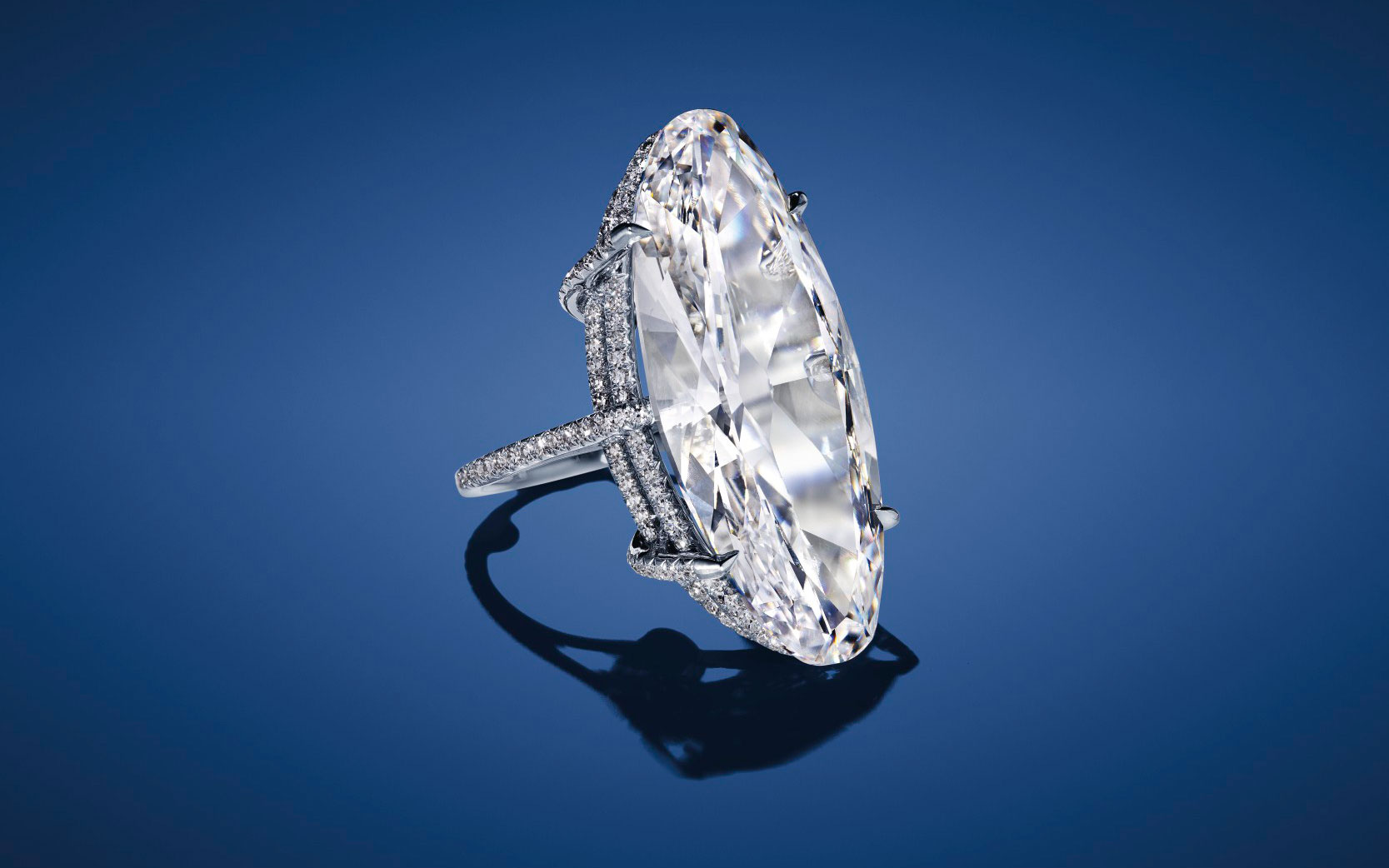 A diamond 'thread' ring, by JAR. Sold for $2,772,500 on 17 April 2018 at Christie’s in New York