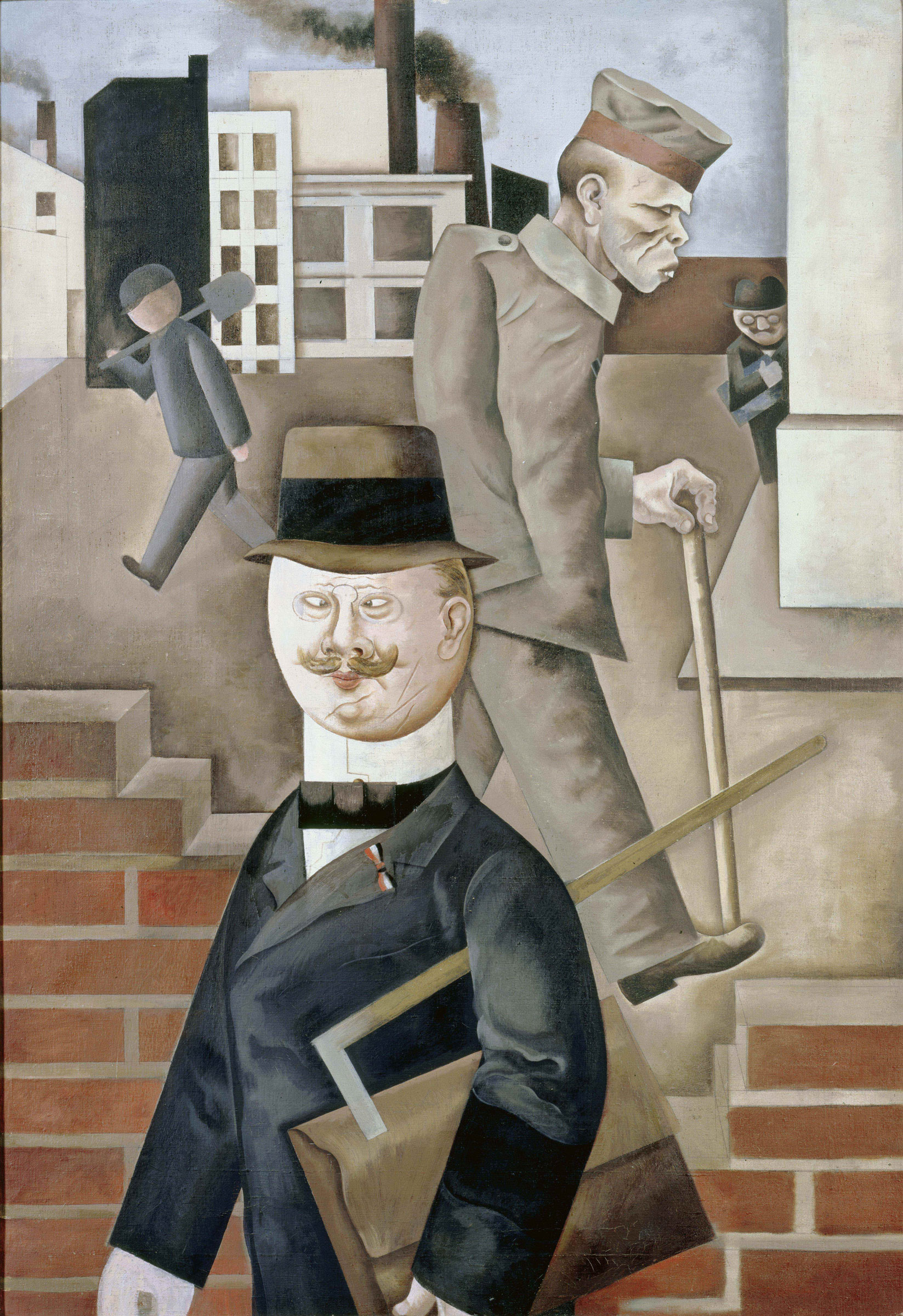 George Grosz (1893-1959) Grey Day, 1921. Oil paint on canvas. 1150 x 800 mm. Staatliche Museen zu Berlin, Nationalgalerie. Acquired by the Federal State of Berlin © Estate of George Grosz, Princeton, N.J. 2018