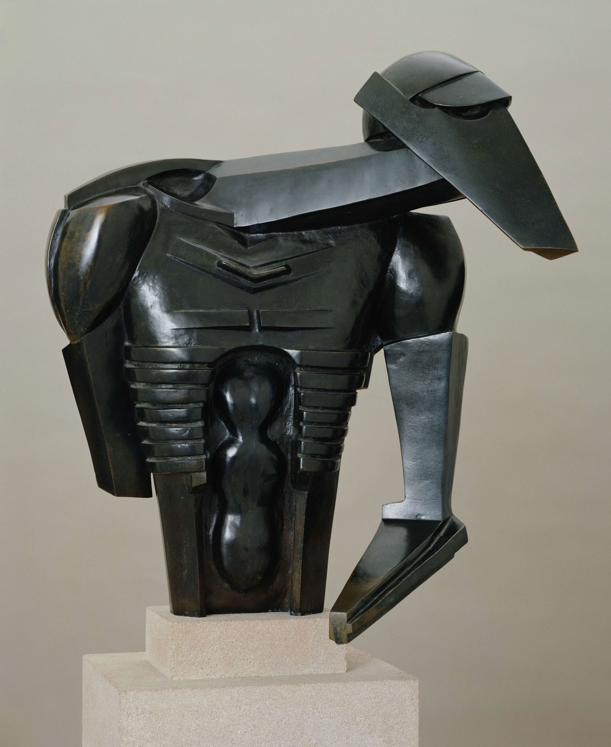 Jacob Epstein (1880-1959), Torso in Metal from 'The Rock Drill,' 1913-14. Bronze. 705 x 584 x 445 mm. Tate © The Estate of Jacob Epstein