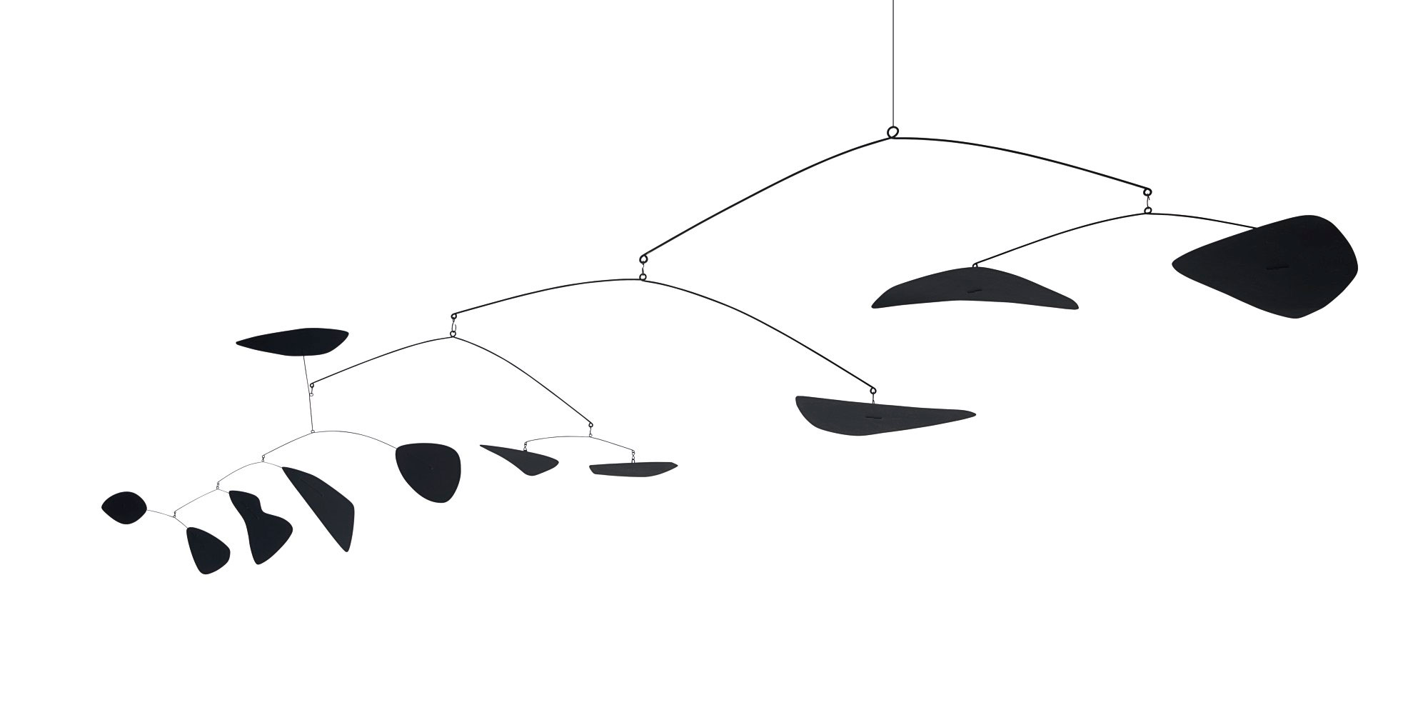 Alexander Calder (1898-1976), Untitled, 1949. Hanging mobile, sheet metal, wire, rod and paint. 53¾ x 147½ x 94 in. Estimate: $5,000,000-8,000,000. Offered in the Post-War and Contemporary Art Evening Sale in November 2018 at Christie's in New York