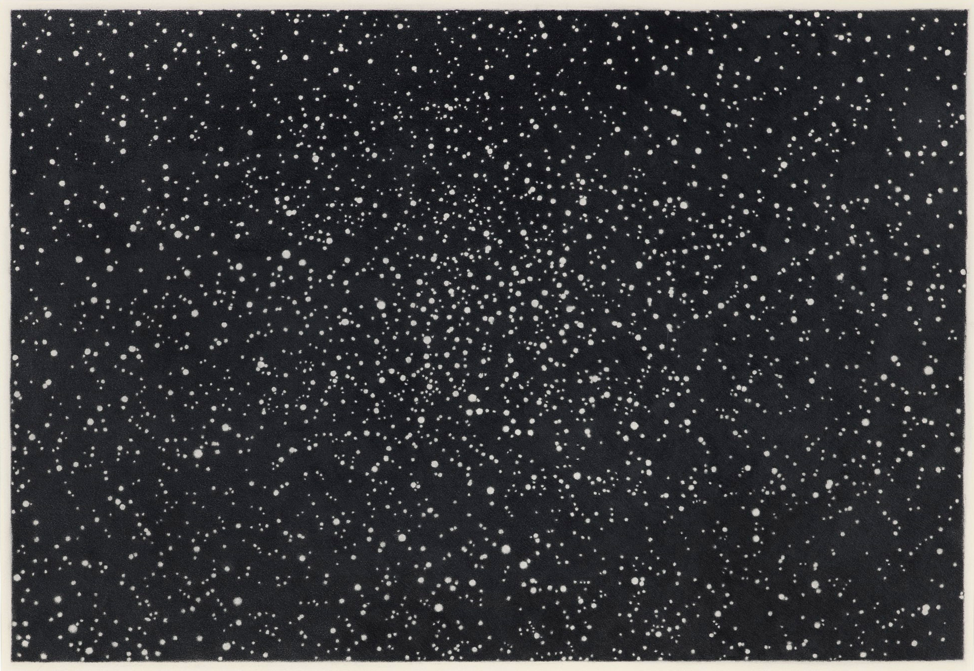  Vija Celmins (b. 1938)
Starfield I, 1981-82. Signed and dated &lsquo;Vija Celmins 1981-82&rsquo; (on the reverse). Graphite on paper
19 x 27 in (48.2 x 68.5 cm). Estimate: $800,000-1,200,000. Offered in the Post-War and Contemporary Art Evening Sale on 15 November 2018 at Christie&rsquo;s in New York
