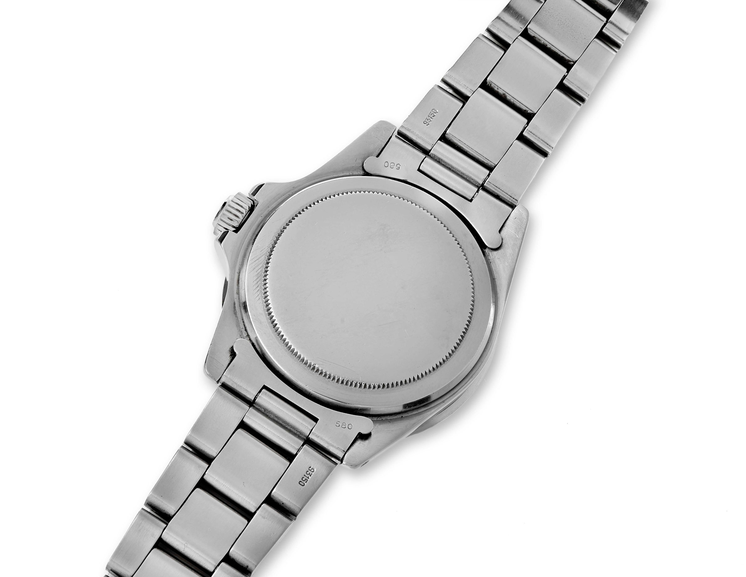 Back of Rolex. Submariner, ref. 1680, circa 1972. This piece was offered in Christie’s Watch Shop and sold for $14,900