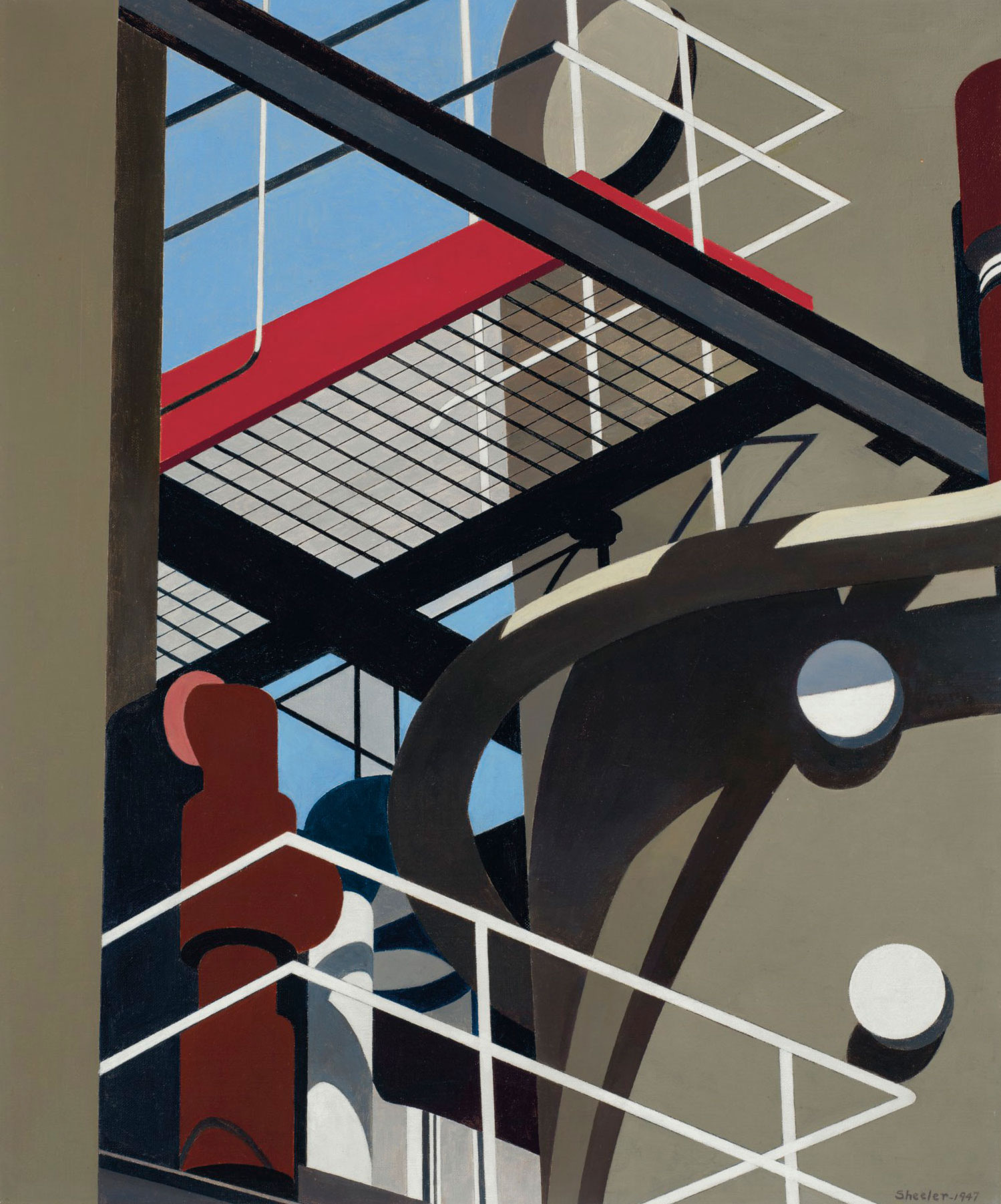 Charles Sheeler (1883-1965), Cat-walk, painted in 1947. Oil on canvas. 24 x 20 in (61 x 50.8 cm). Sold for: $1,332,500 on 13 November 2018 at Christie&rsquo;s in New York