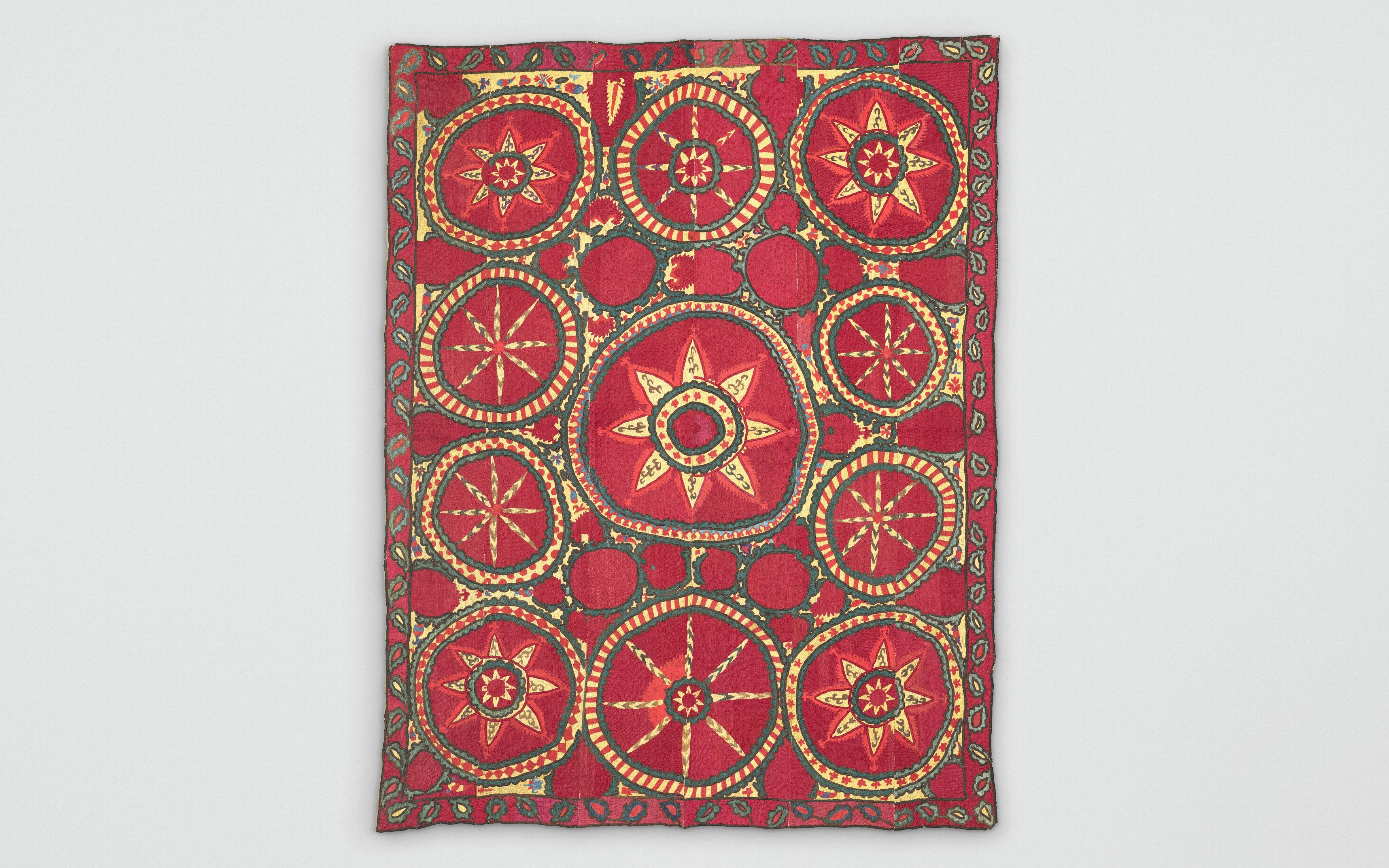 A Pskent suzani, Uzbekistan, second half 19th century, offered in Art of the Islamic and Indian Worlds including Rugs and Carpets on 30 October 2025 at Christie's in London