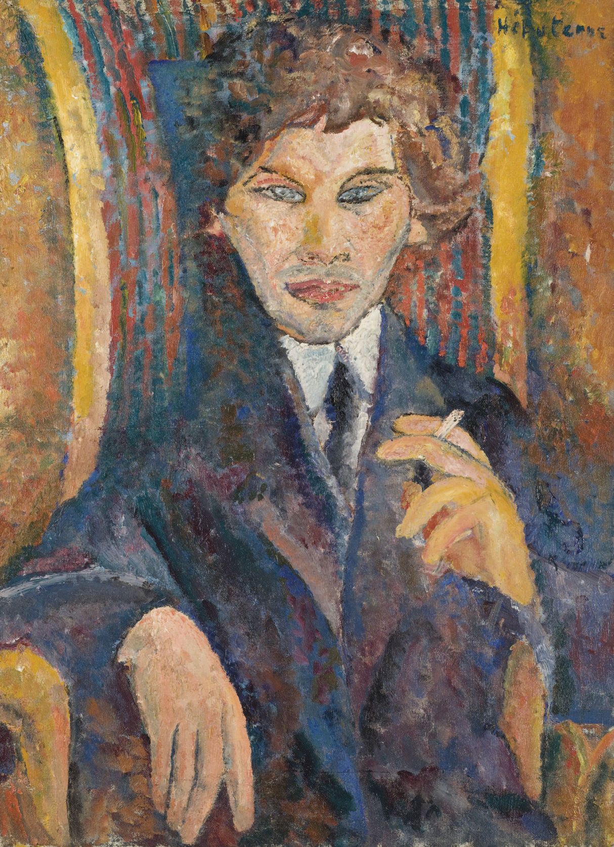 Jeanne Hebuterne, Portrait of Chaim Soutine, sold for €73,000 on 2 December 2008 at Christie's in Paris