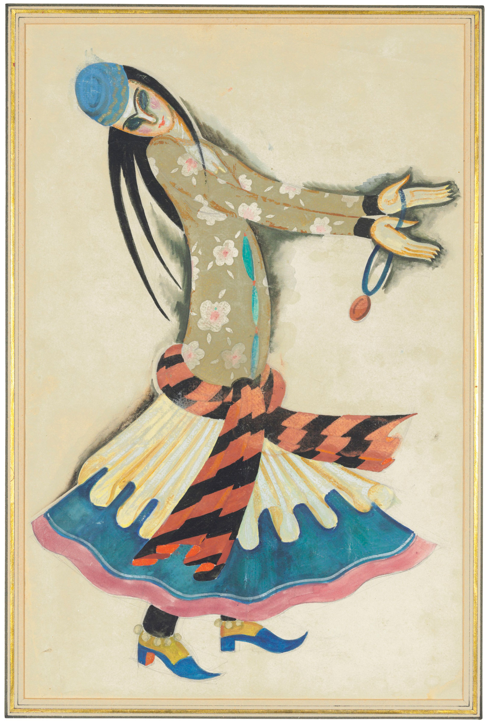 Pavel Tchelitchew (1898-1957), Two costume designs for dancing girls, 1920. 18 x 11 &frac34;  in (45.7 x 30  cm). Estimate: &pound;10,000-15,000. This lot is offered in Annabel's on 20 November 2018 at Christie&rsquo;s in London