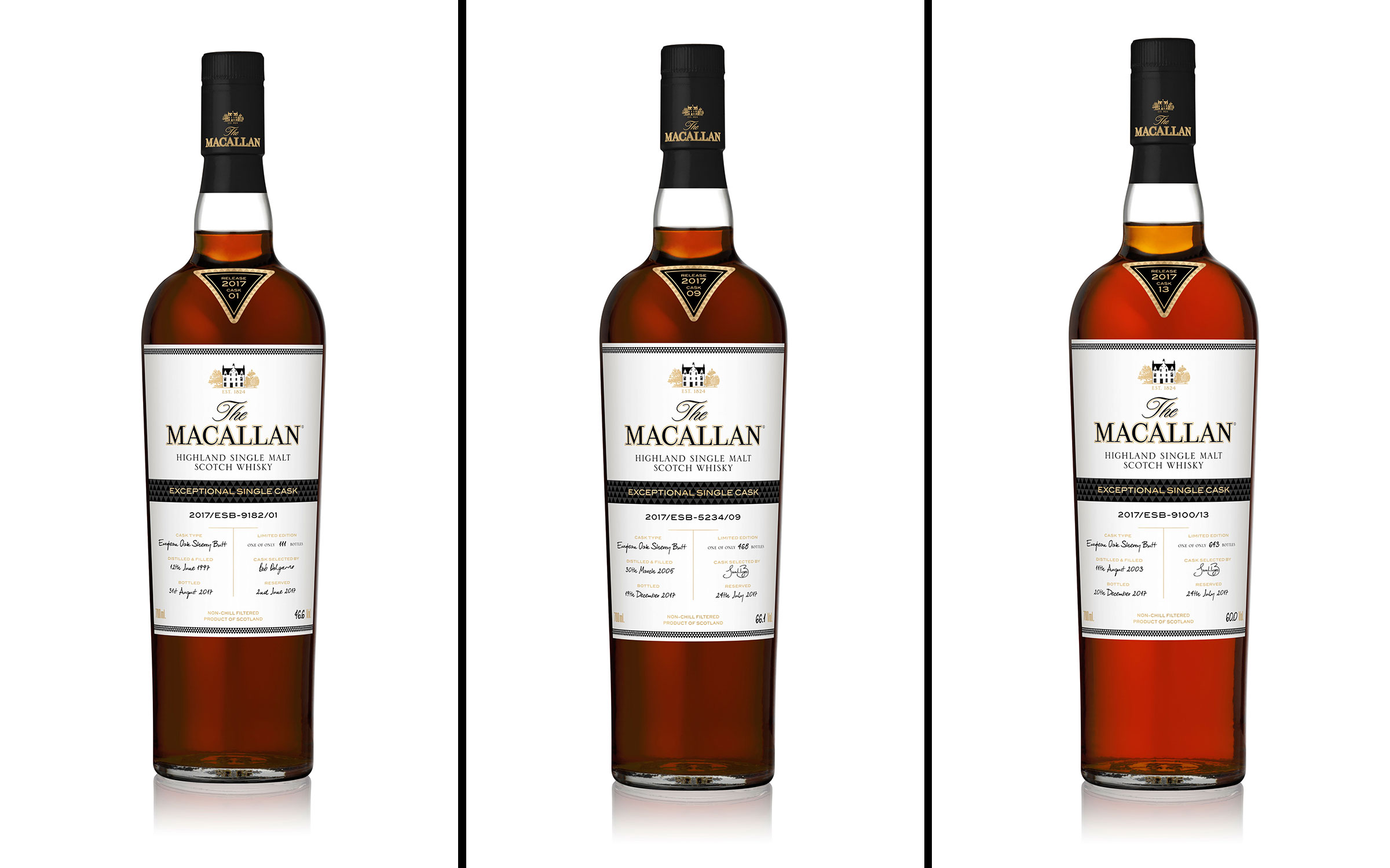 Different cask types and distilling styles, as well as a breadth of ages, are used in The Macallan Fine &amp; Rare Collection
