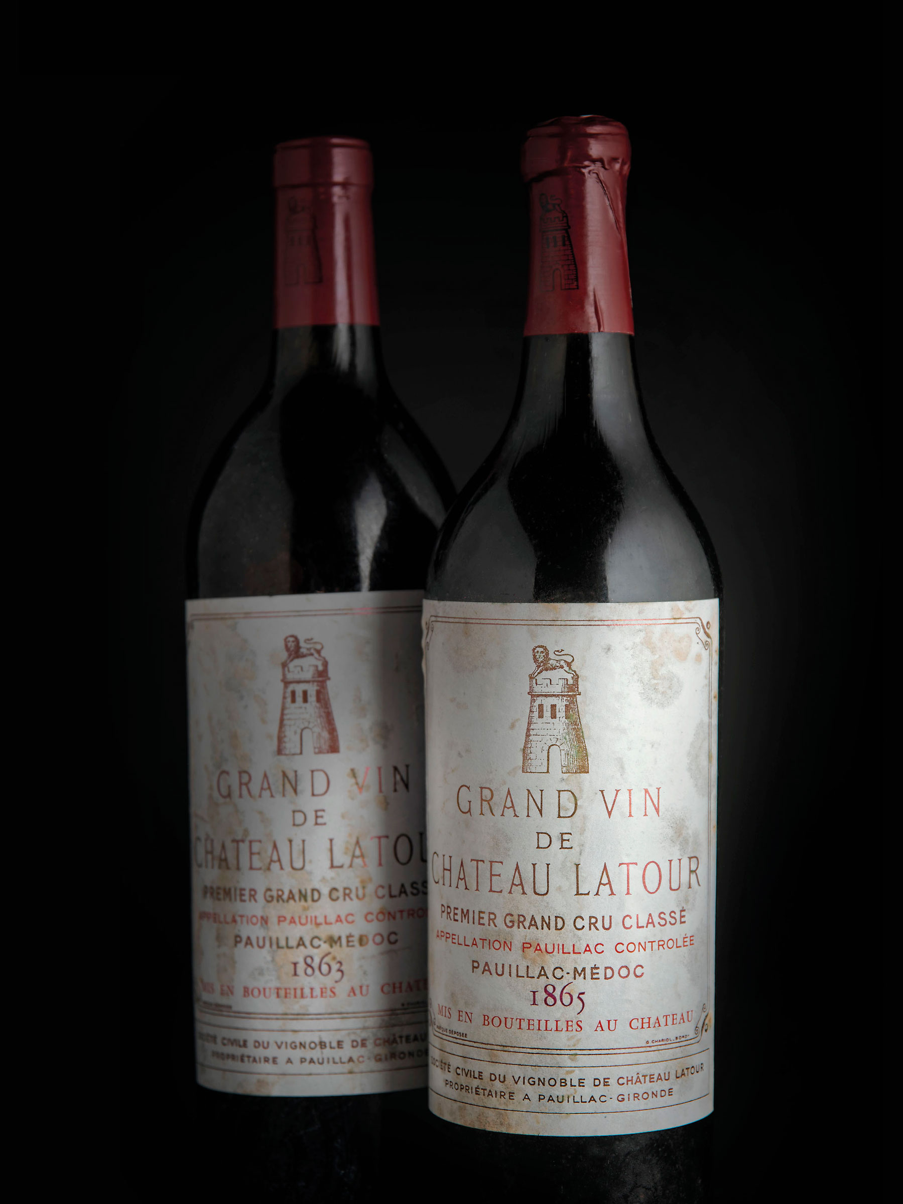 Château Latour 1863, 1 bottle per lot. Sold for £15,600 on 28-29 November 2018 at Christie’s in London