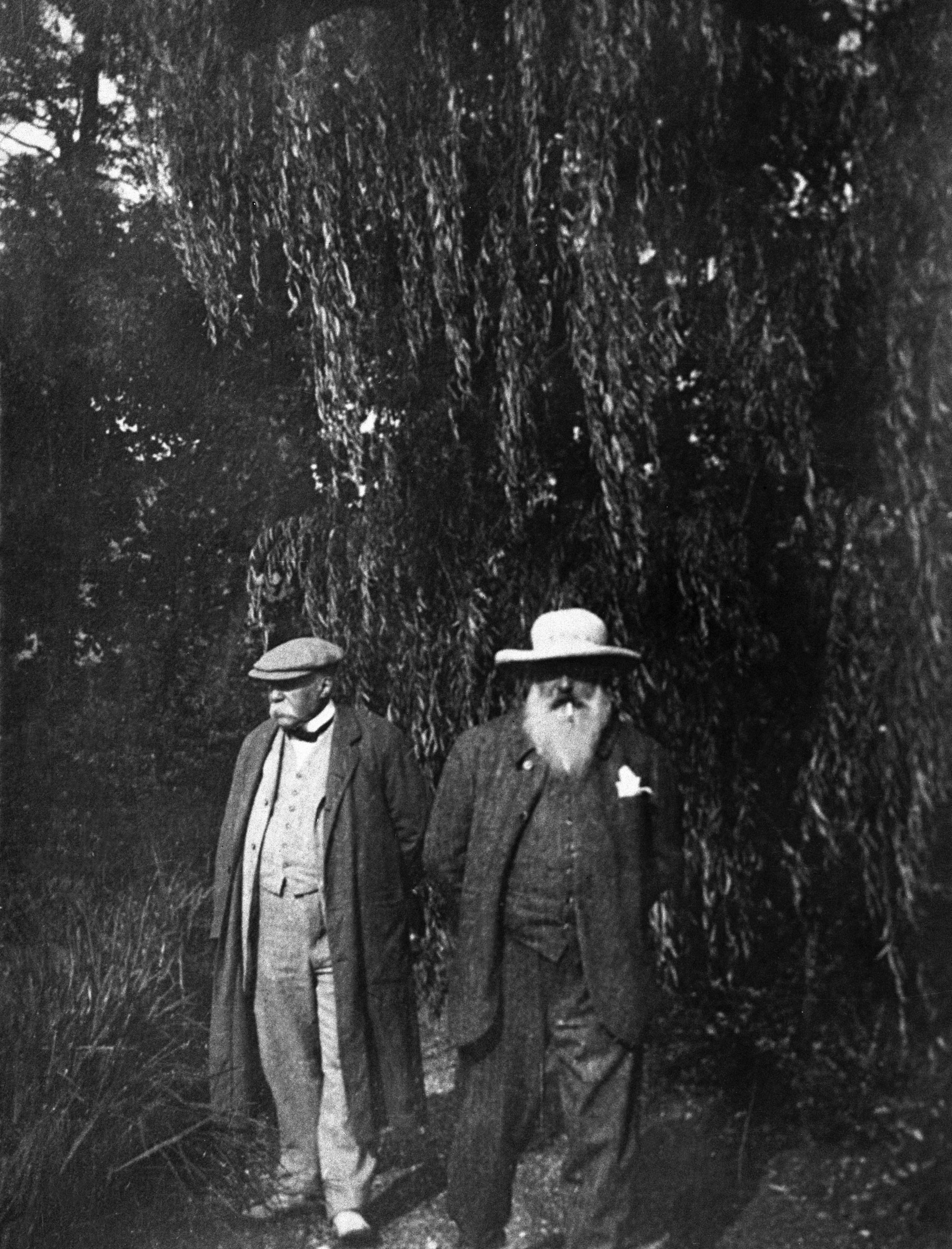 Georges Clemenceau (left) and Claude Monet in the garden at Giverny. Photo: Private Collection / Roger-Viollet, Paris / Bridgeman Images