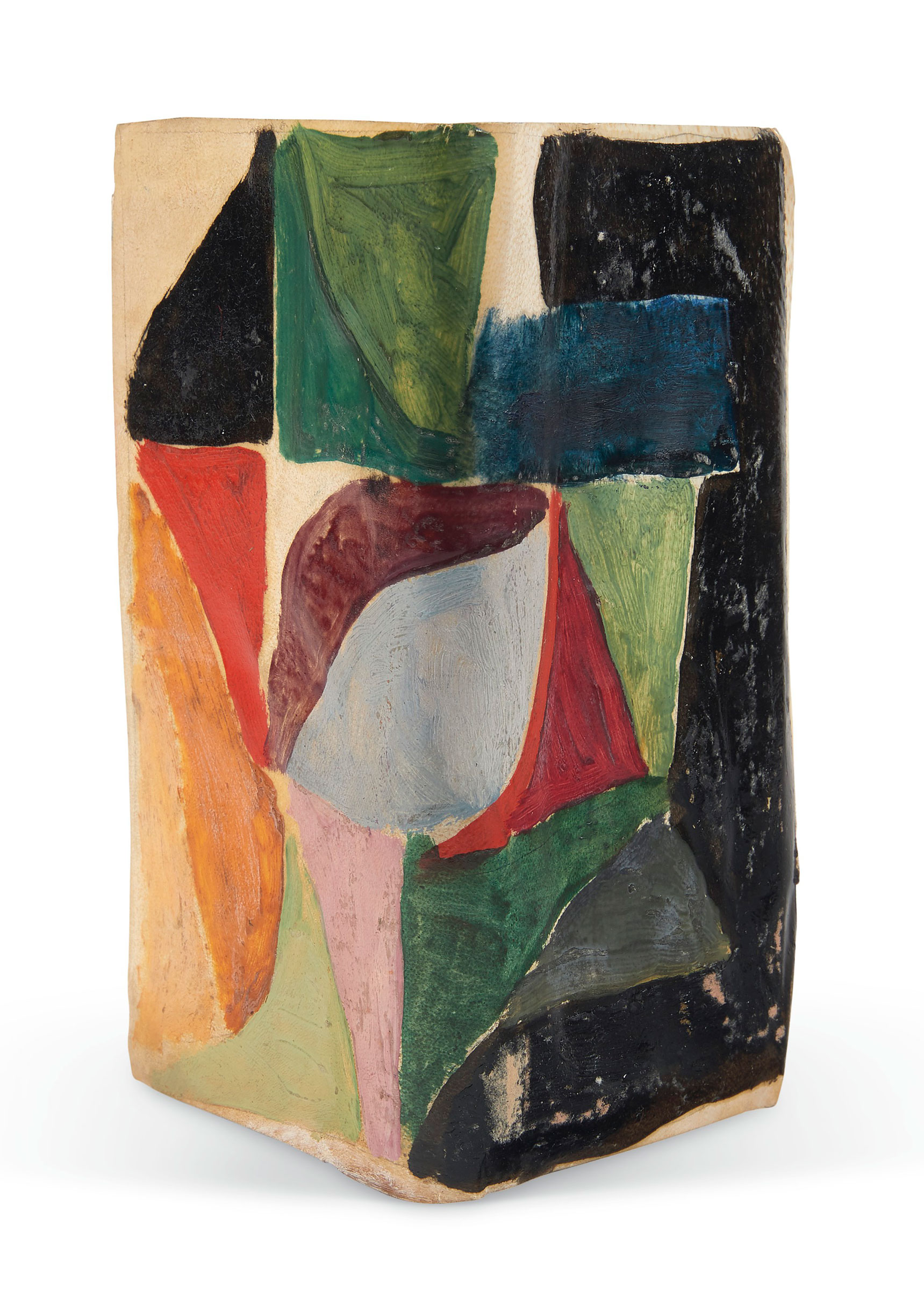 The original hand-painted leather cover by Sonia Delaunay