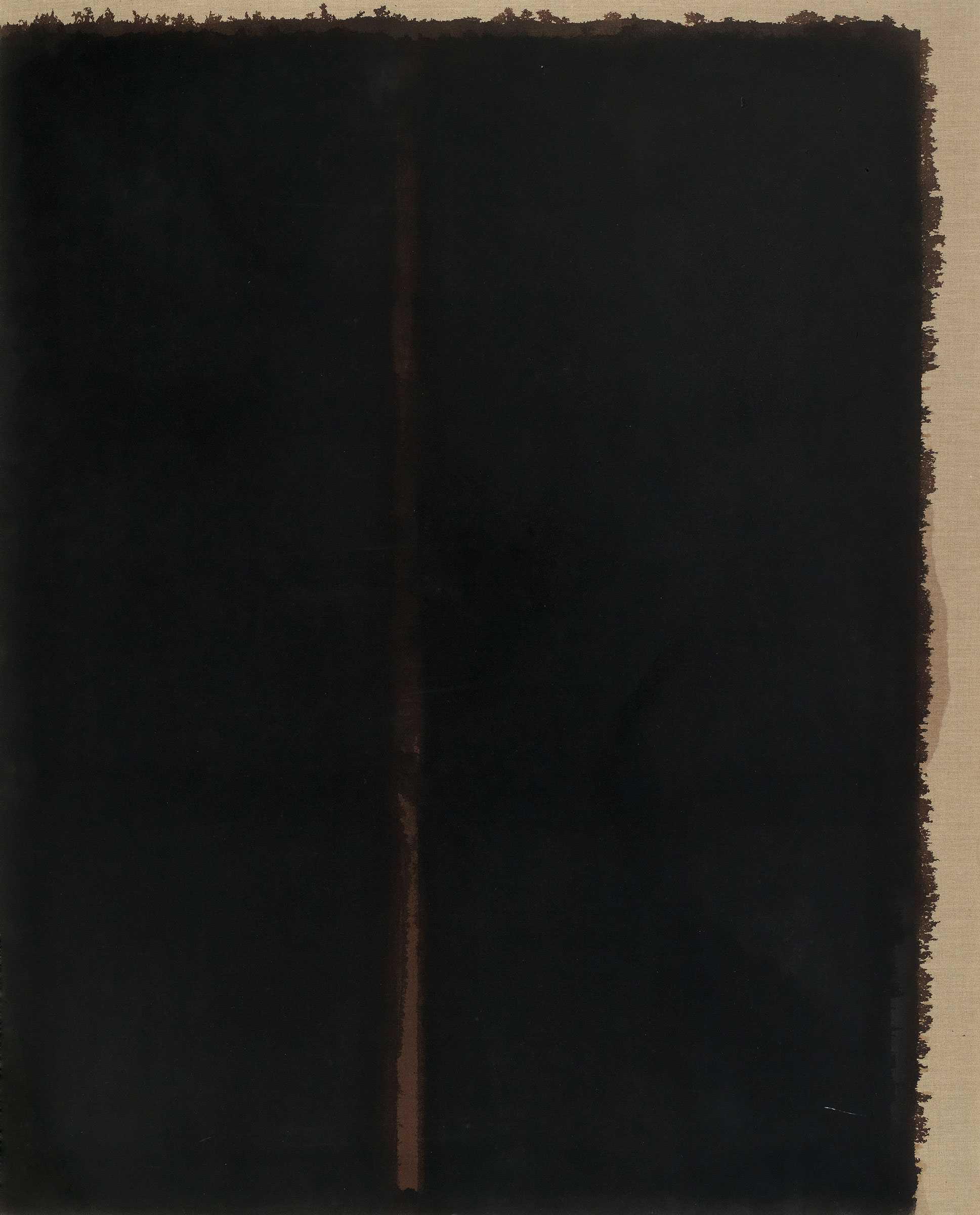 Yun Hyong-Keun (b.1928), Burnt Umber &amp; Ultramarine, 1992. Oil on linen. 162 x 130 cm (63&frac34;&nbsp;x 51⅛&nbsp;in). Offered for private sale in our exhibition, A Narrative of Korean Art: From Celadon to Abstraction and Beyond,&nbsp;27 February to 12 March, Hong Kong