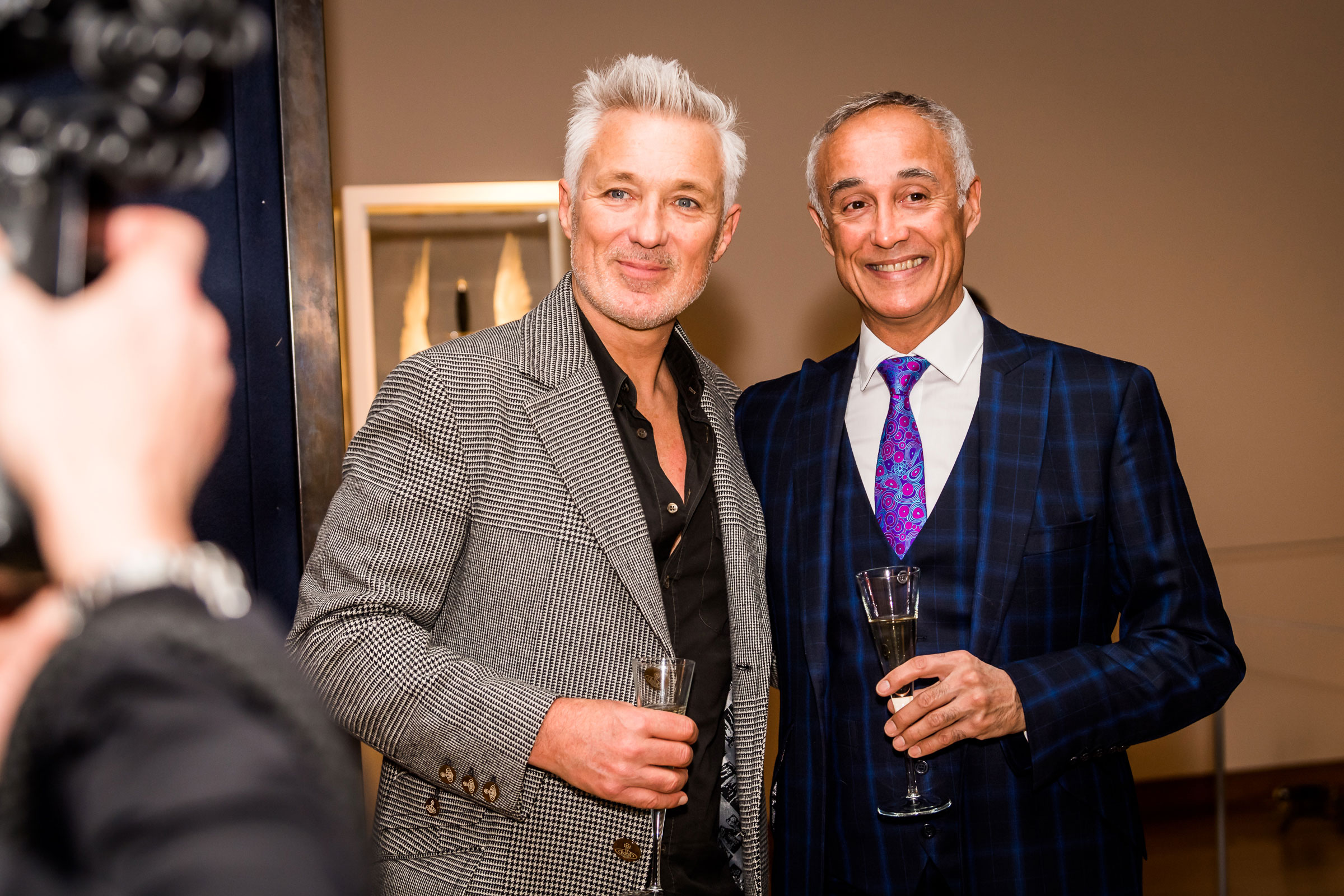 Close friends of George Michael: Martin Kemp, the actor and Spandau Ballet bassist, and Andrew Ridgeley, one half of Wham!, visit the exhibition