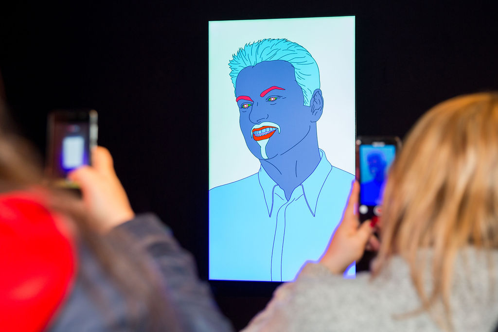 Michael Craig-Martin&rsquo;s Commissioned Portrait Untitled (George), a wall-mounted LCD monitor/computer with integrated software, has been one of the exhibition&rsquo;s star attractions