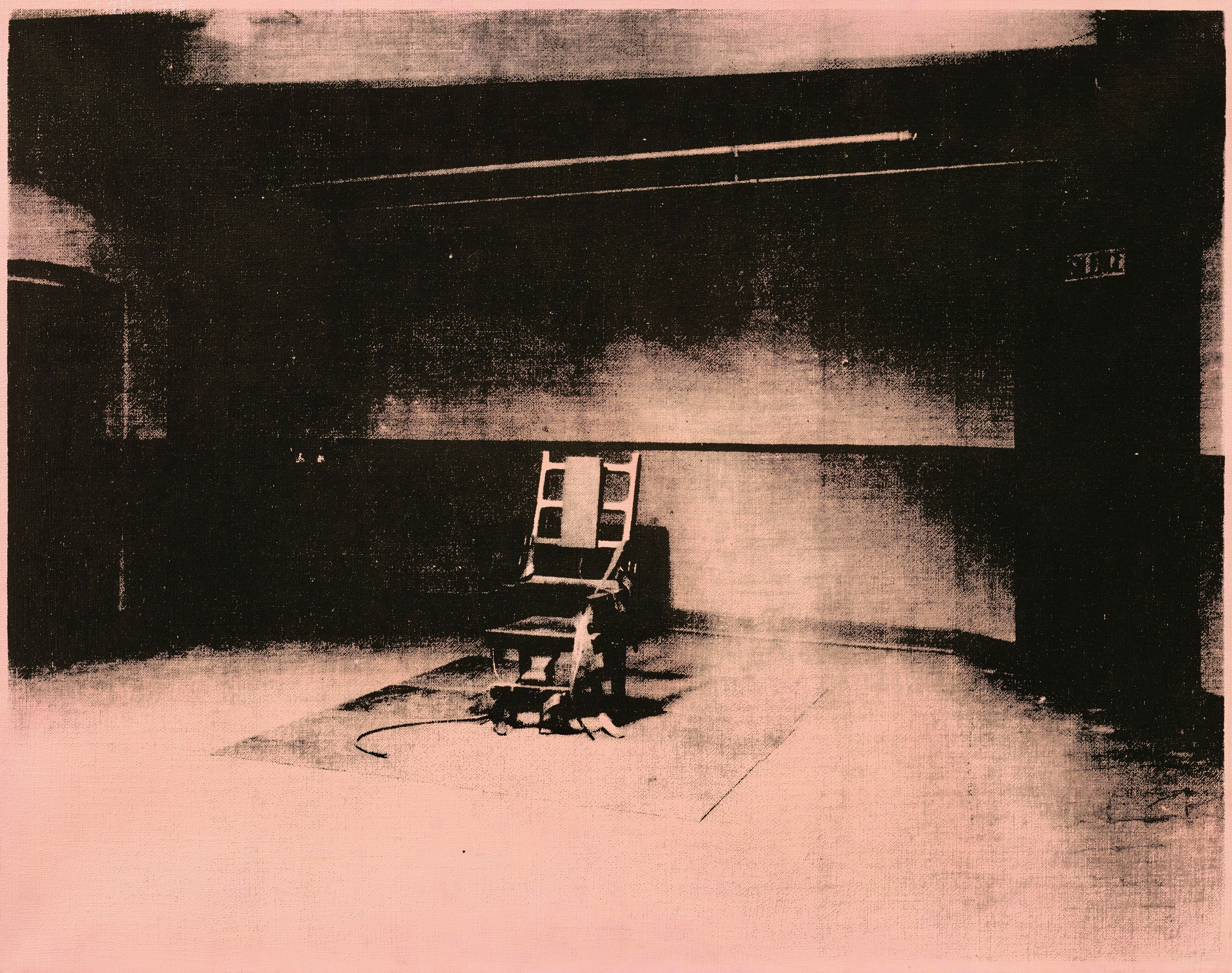 Andy Warhol (1928-1987), Little Electric Chair, painted in 1964-1965. Acrylic and silkscreen ink on linen. 22 x 28  in (55.9 x 71.1  cm). Sold for $8,220,000 in Post-War and Contemporary Art Evening Sale on 15 May 2019 at Christie’s in New York. Artwork: © 2019 The Andy Warhol Foundation for the Visual Arts, Inc. / Licensed by Artists Rights Society (ARS)