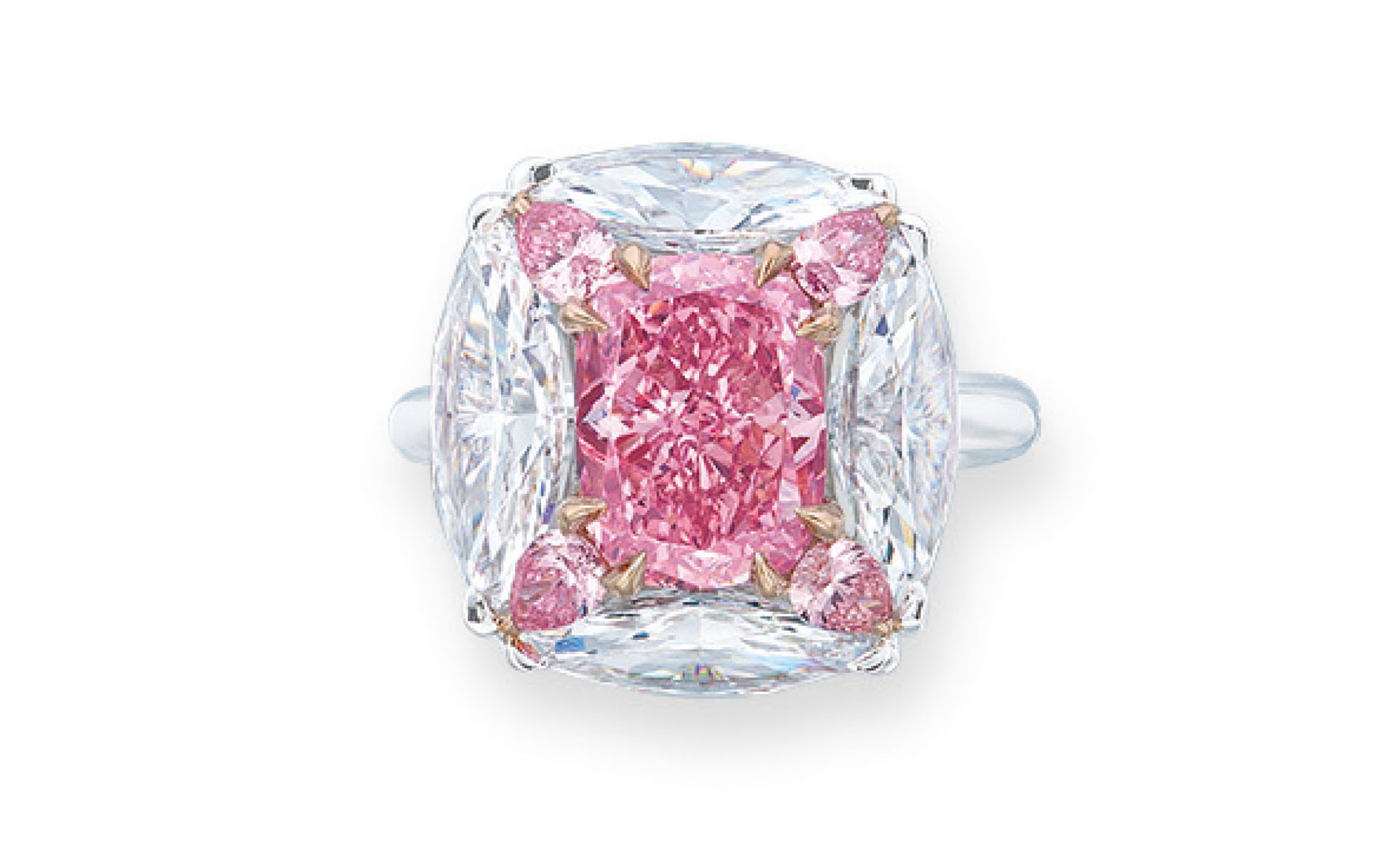 A superb coloured diamond and diamond ring, Moussaieff. Sold for HK$58,825,000 in Hong Kong Magnificent Jewels on 28 May 2019 at Christie’s in Hong Kong