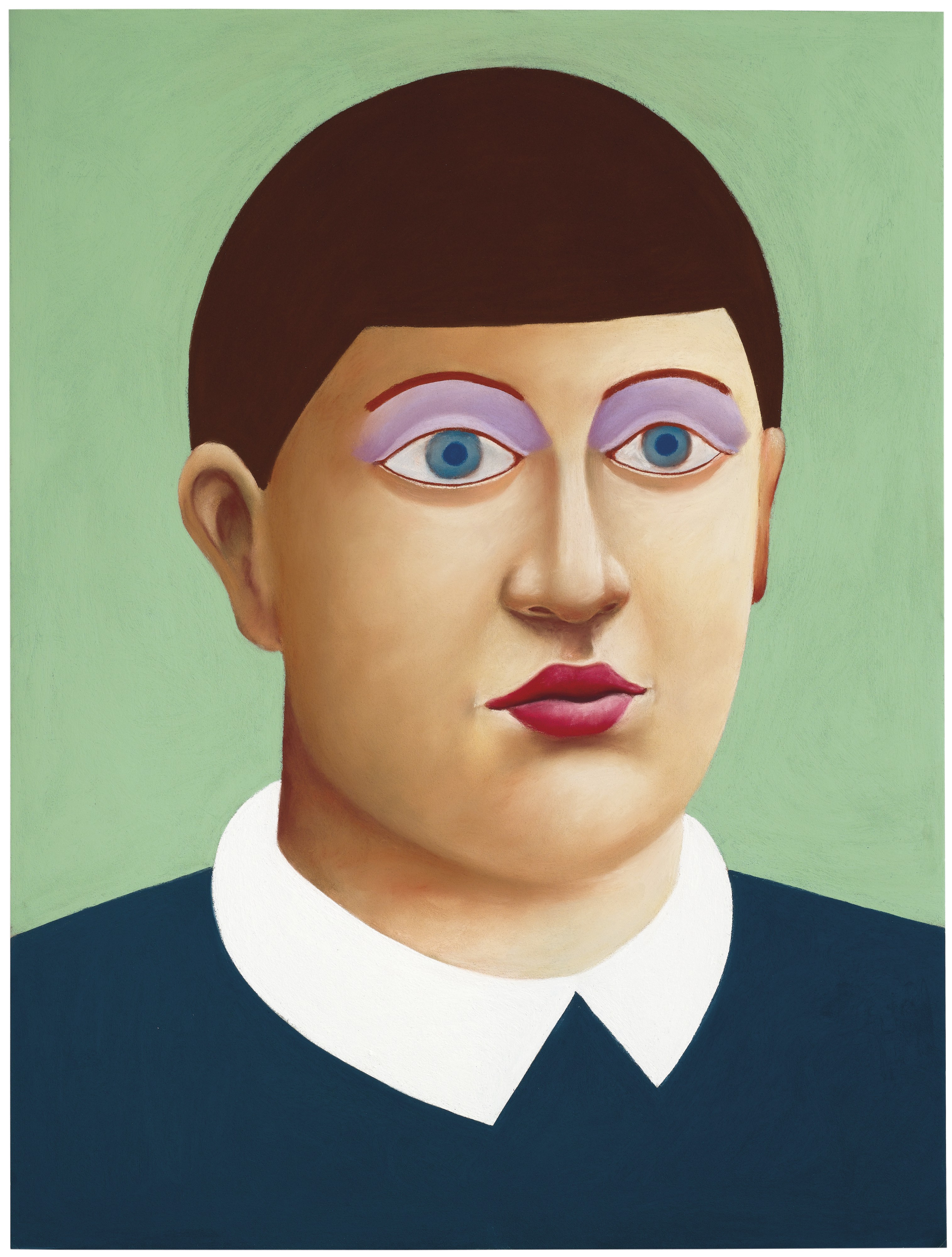 Nicolas Party (b. 1980), Portrait, 2016. Pastel on card. 31¼ x 23⅝ in (79.3 x 60 cm). Estimate: £80,000-120,000. Offered in Post War and Contemporary Art Evening Auction on 4 October 2019 at Christie’s in London