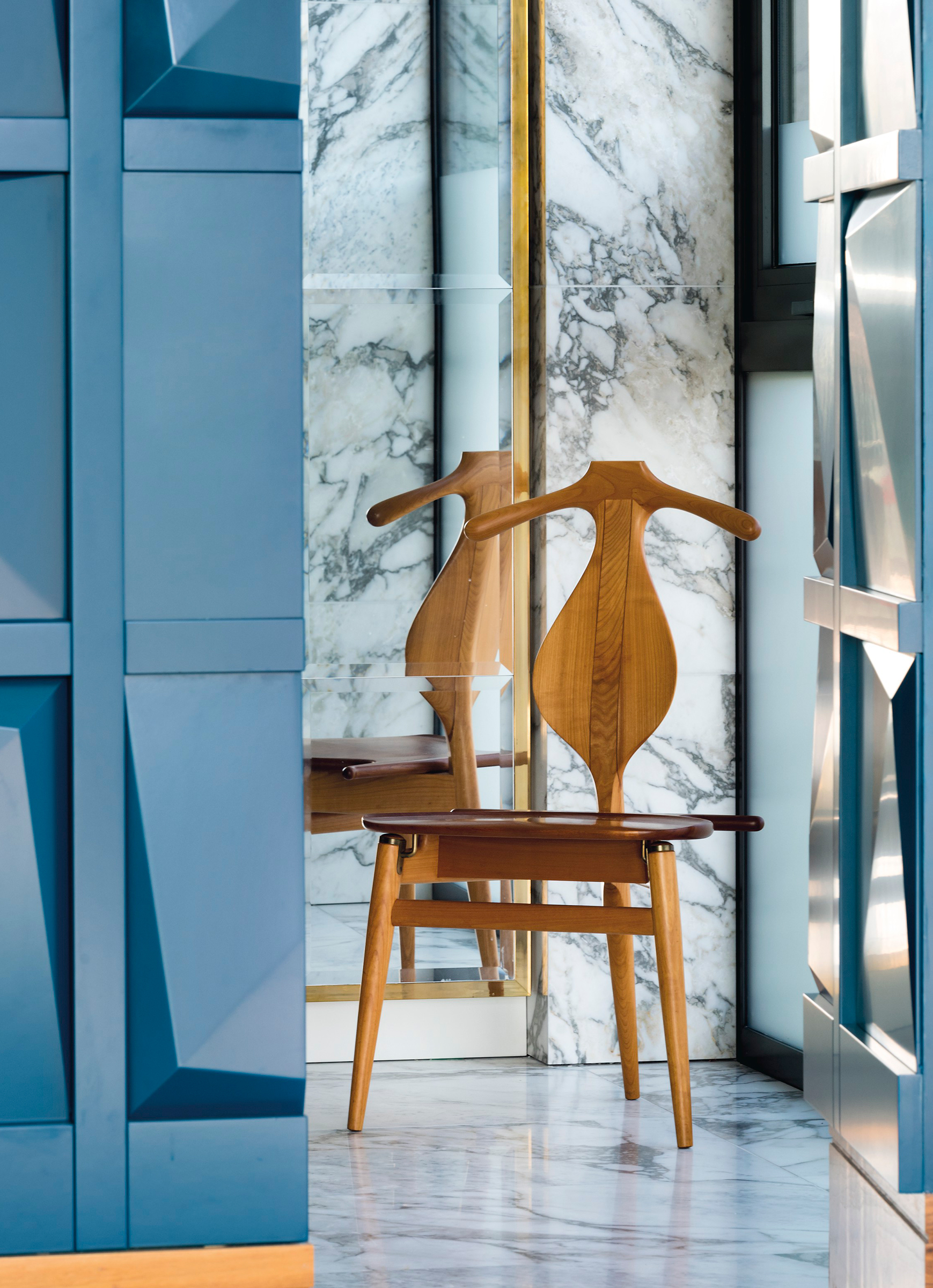 Hans Wegner (1914-2007), A rare cherry &lsquo;Valet&rsquo; chair, model no. JH540, designed 1953. Estimate: &pound;7,000-9,000. Offered in Design on 16 October 2019 at Christie&rsquo;s in London