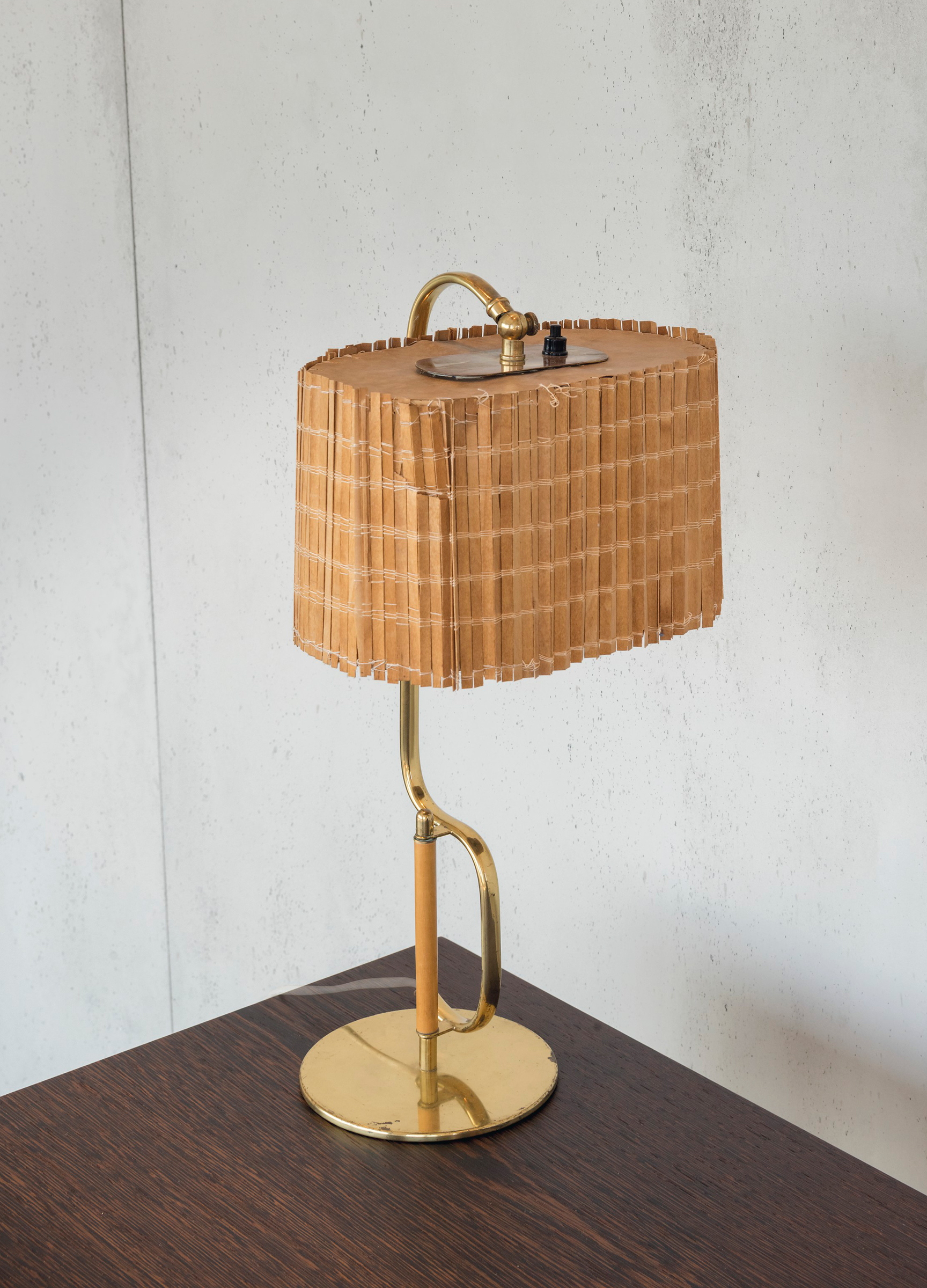 Paave Tynell (1890-1973), a rare table lamp. model no. 9202, c. 1953. 18&frac12; x 9 x 8&frac14; in (47 x 23 x 21 cm). Estimate: &pound;15,000-25,000. Offered in Design on 16 October 2019 at Christie&rsquo;s in London