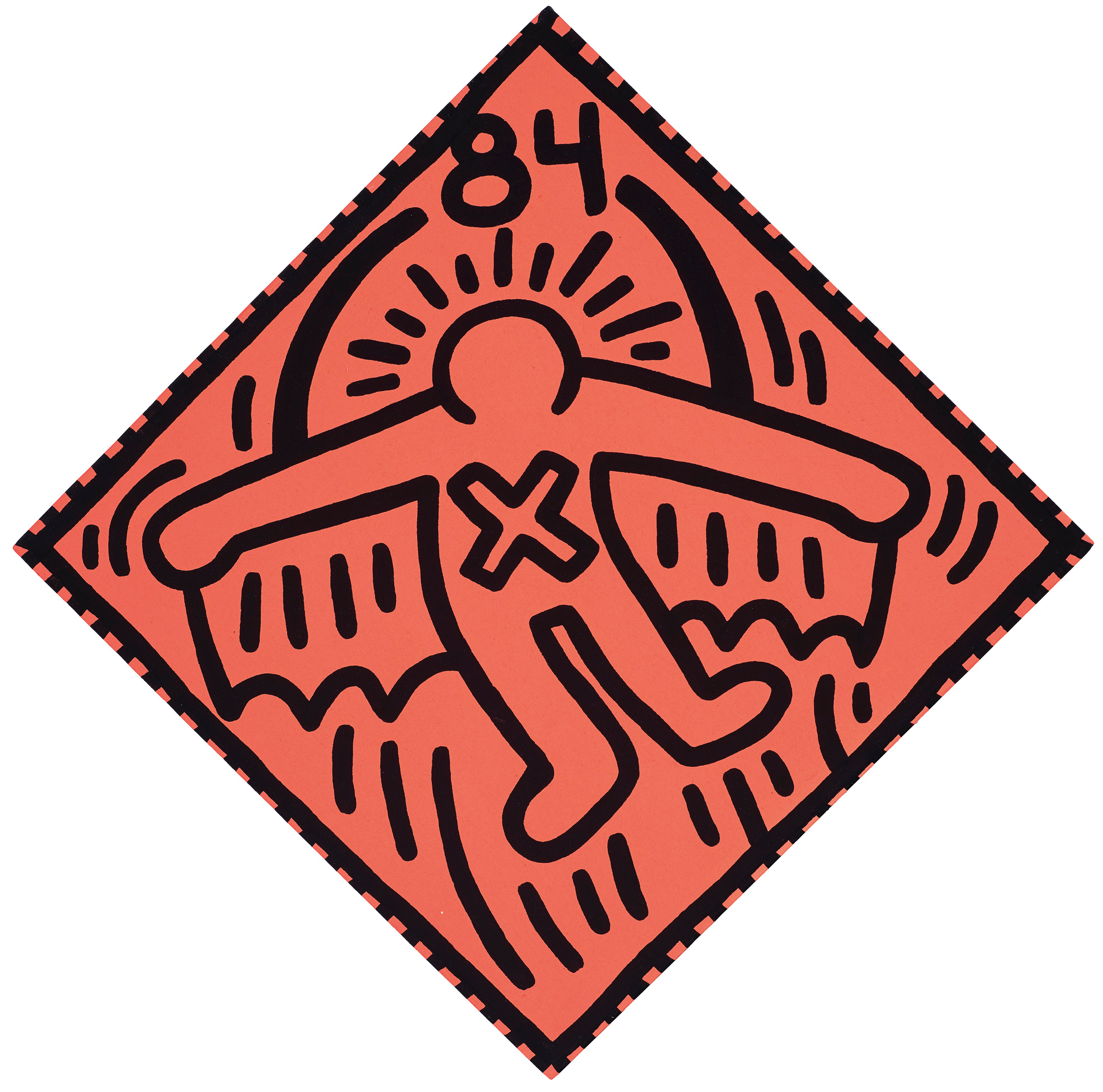 Keith Haring (1958&ndash;1990), Untitled, 1984. Acrylic on canvas. 24 x 24 in (61 x 61 cm). Sold for $435,000 on 5 March at Christie's in New York.&nbsp;&copy; 2020 The Andy Warhol Foundation for the Visual Arts, Inc. /&nbsp;Licensed by Artists Rights Society (ARS), New York