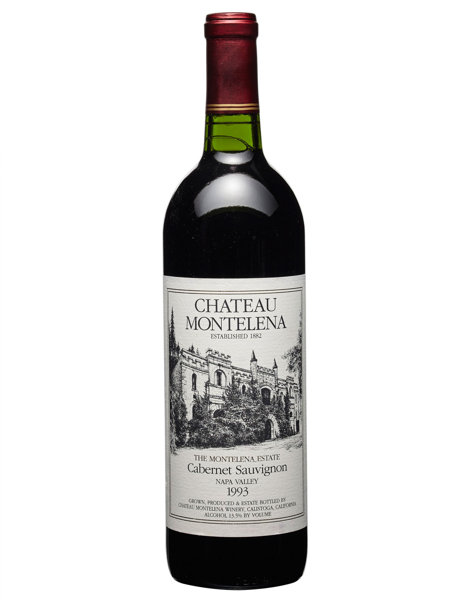 蒙特雷纳酒庄垂直年份1990至1994年，5瓶装。估价：500-800美元。此拍品将于3月24日至4月7日在佳士得名酿（网上专场）中呈献
