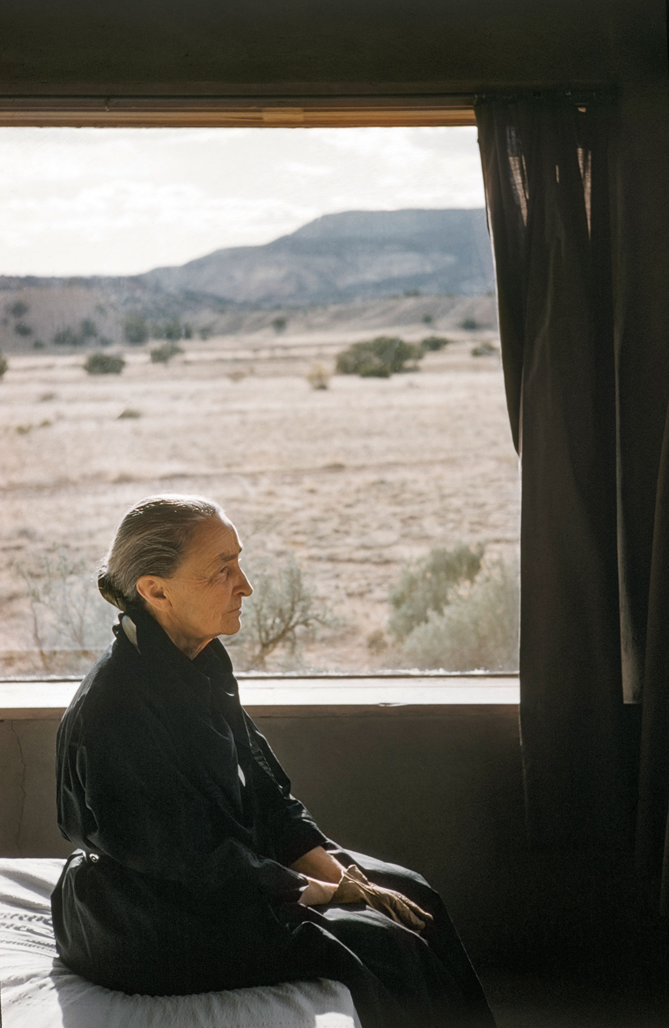 Georgia O’Keeffe at Ghost Ranch, photographed c. 1960. Photo: © Tony Vaccaro / Bridgeman Images