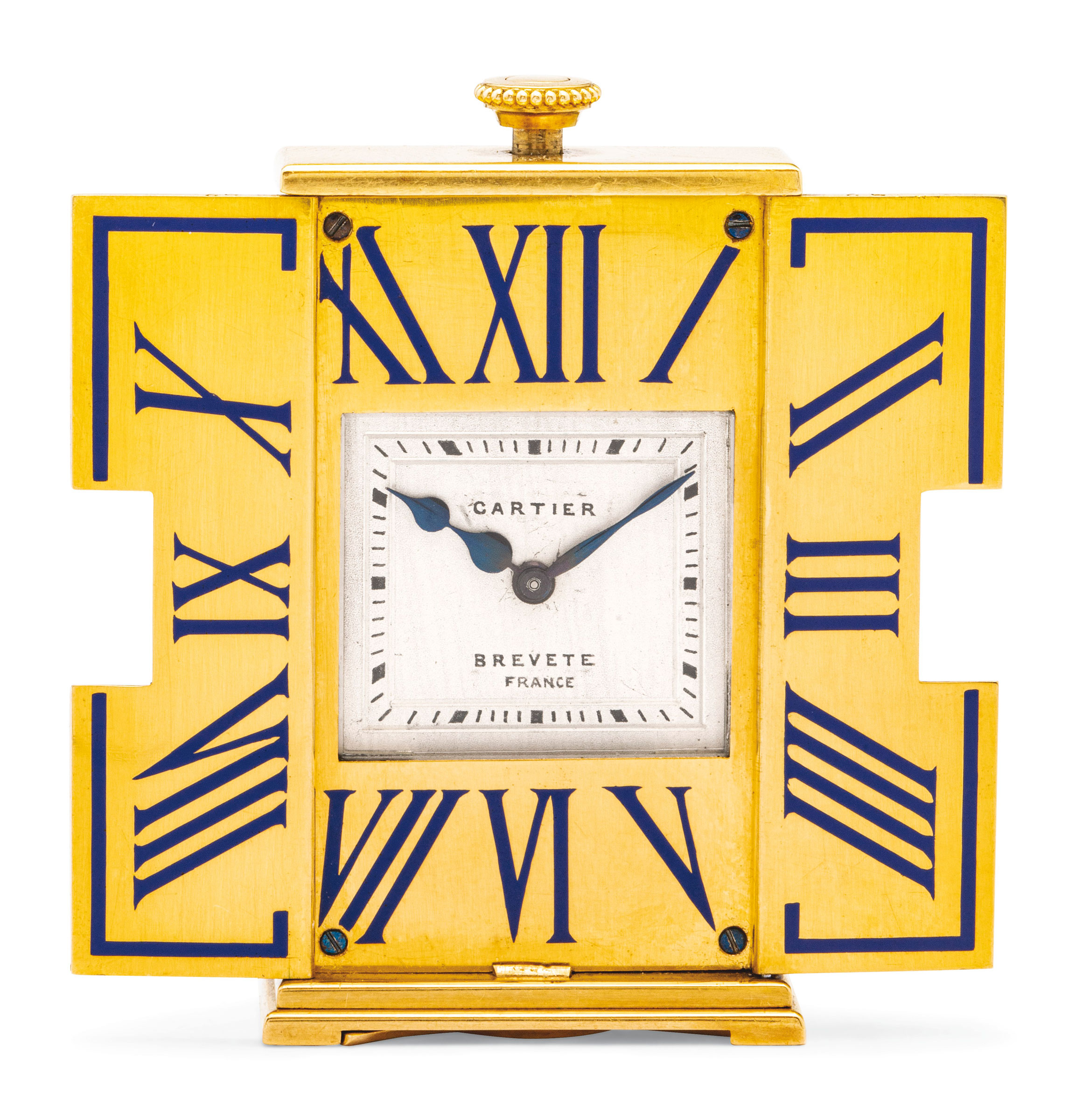 artdecoenamelandgoldaltardeskclockcartier1925