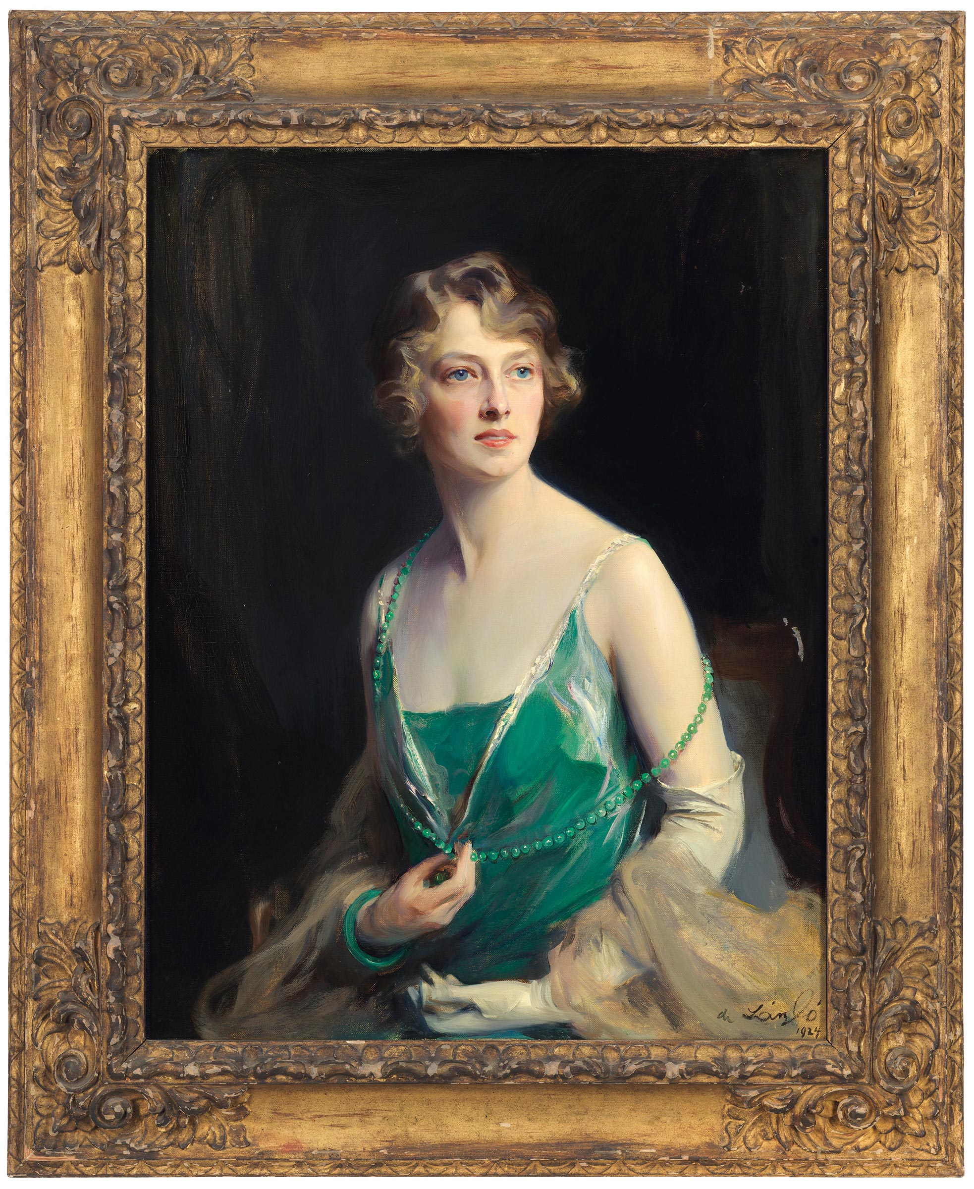 Philip de László (1869-1937), Portrait of Lady Apsley, 1924. Oil on canvas. 37¼ x 28½ in (94.6 x 72.5 cm). Estimate: £25,000-35,000. Offered in Gloria: Property from the late Dowager Countess Bathurst on 22 July at Christie’s in London