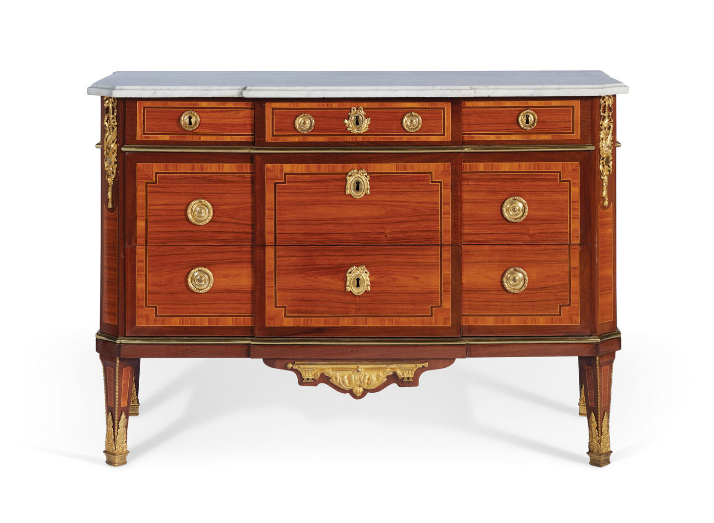 Royal Louis XVI cabinet delivered to Madame Royal at the Chateau de Fontainebleau by Jean-Henri Riesener, circa 1783,  sold for €212,500 on 16 September 2020 at Christie's in Paris