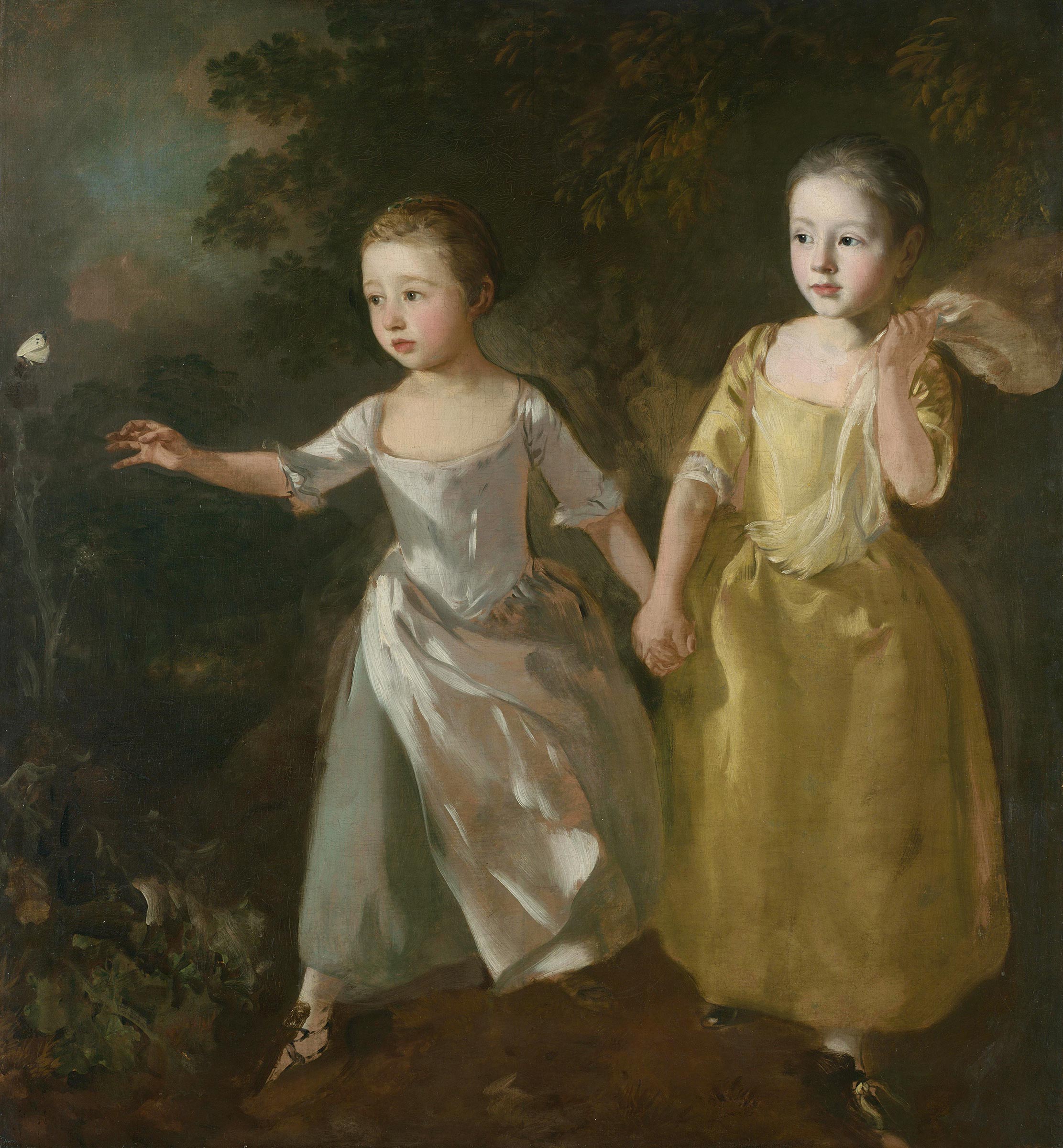 湯瑪士&middot;根茲博羅(1727-1788)，《畫家女兒們追逐蝴蝶》，約1756年作。油彩 畫布。113.7 x 104公分。照片︰Bridgeman Images&nbsp;