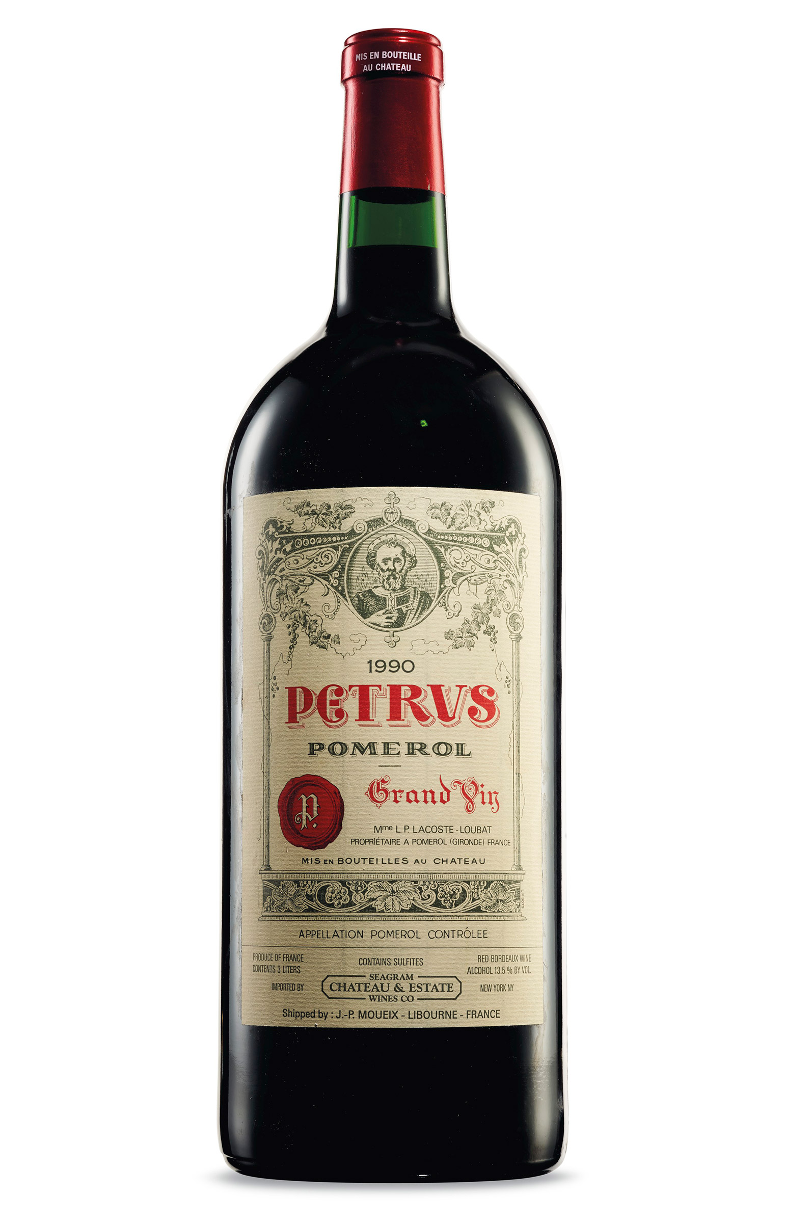 Petrus 1990. One double magnum per lot. Sold for $20,000 on 24 November 2020 at Christie’s Online