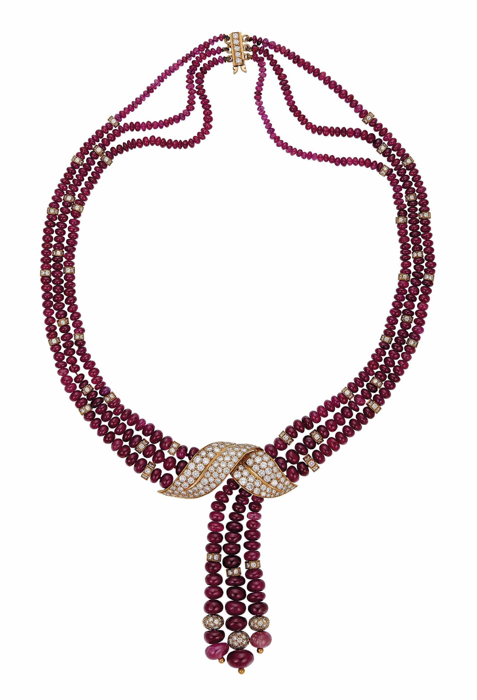 Ruby and diamond necklace, Boucheron. Estimate: $12,000-18,000. Offered in Magnificent Jewels on 8 December 2020 at Christie’s in New York