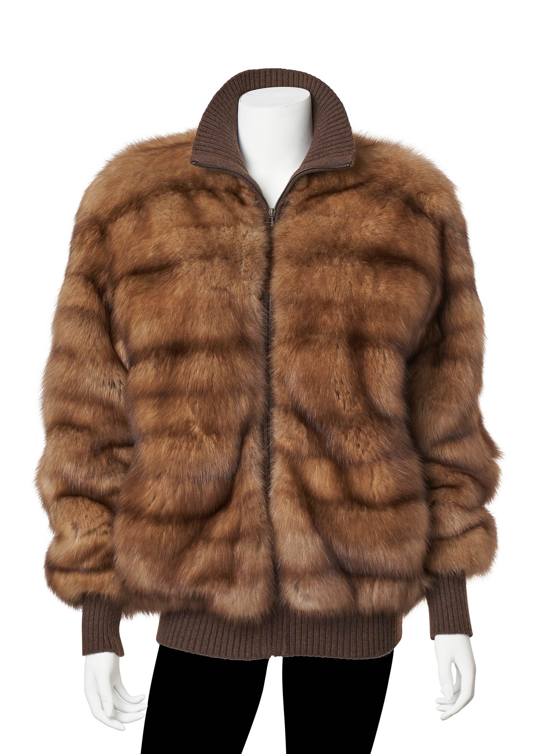 A sable fur bomber jacket, Hermès, from the collection of Susan Casden. Offered in Handbags & Accessories Online: The New York Edition, 24 November-10 December 2020, Online