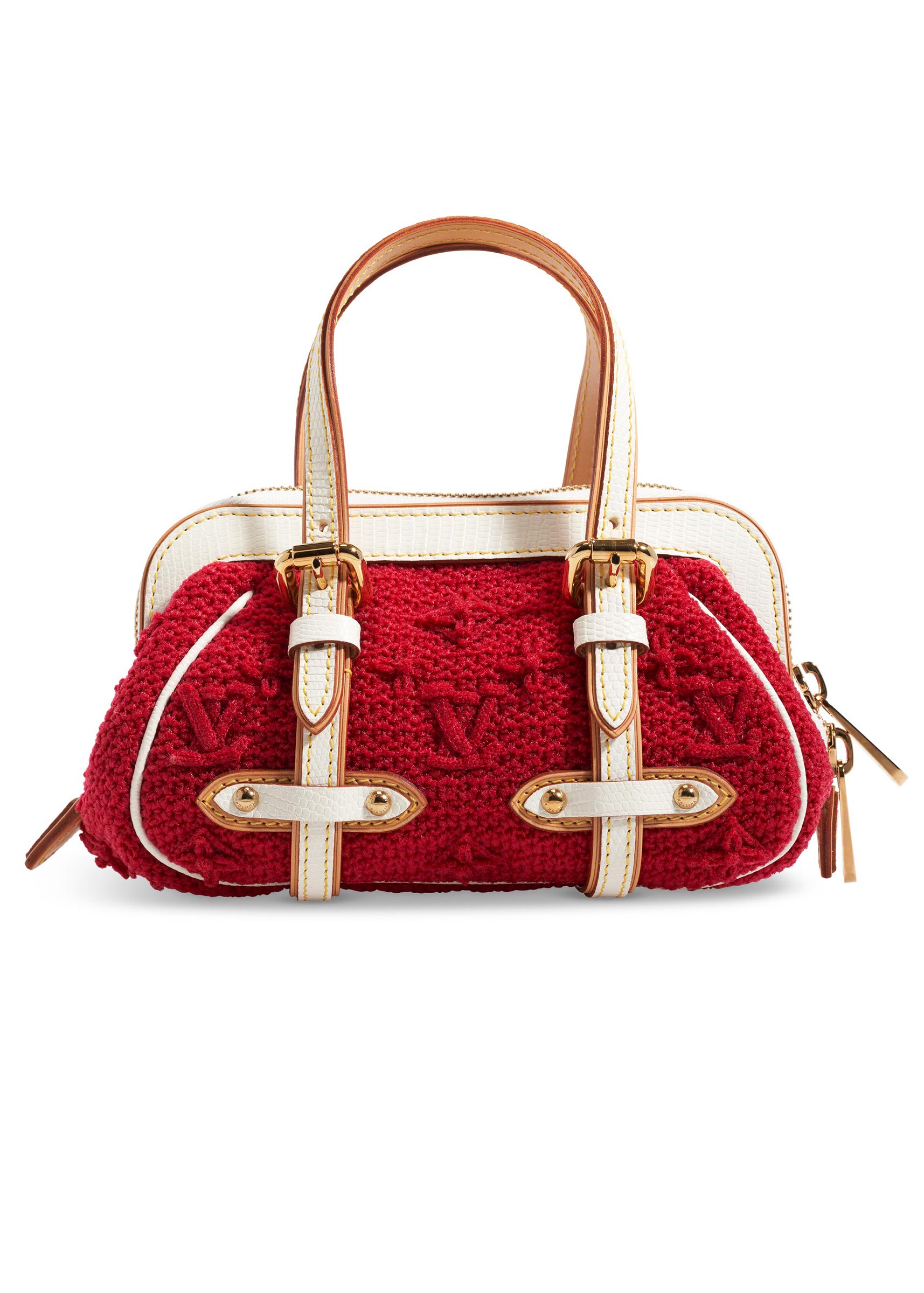 A red lizard sac crochet PM with gold hardware, Louis Vuitton, 2005, from the collection of Susan Casden. 22 w x 13 h x 10 d cm. Sold for $3,000 in Handbags & Accessories Online: The New York Edition, 24 November-10 December 2020, Online