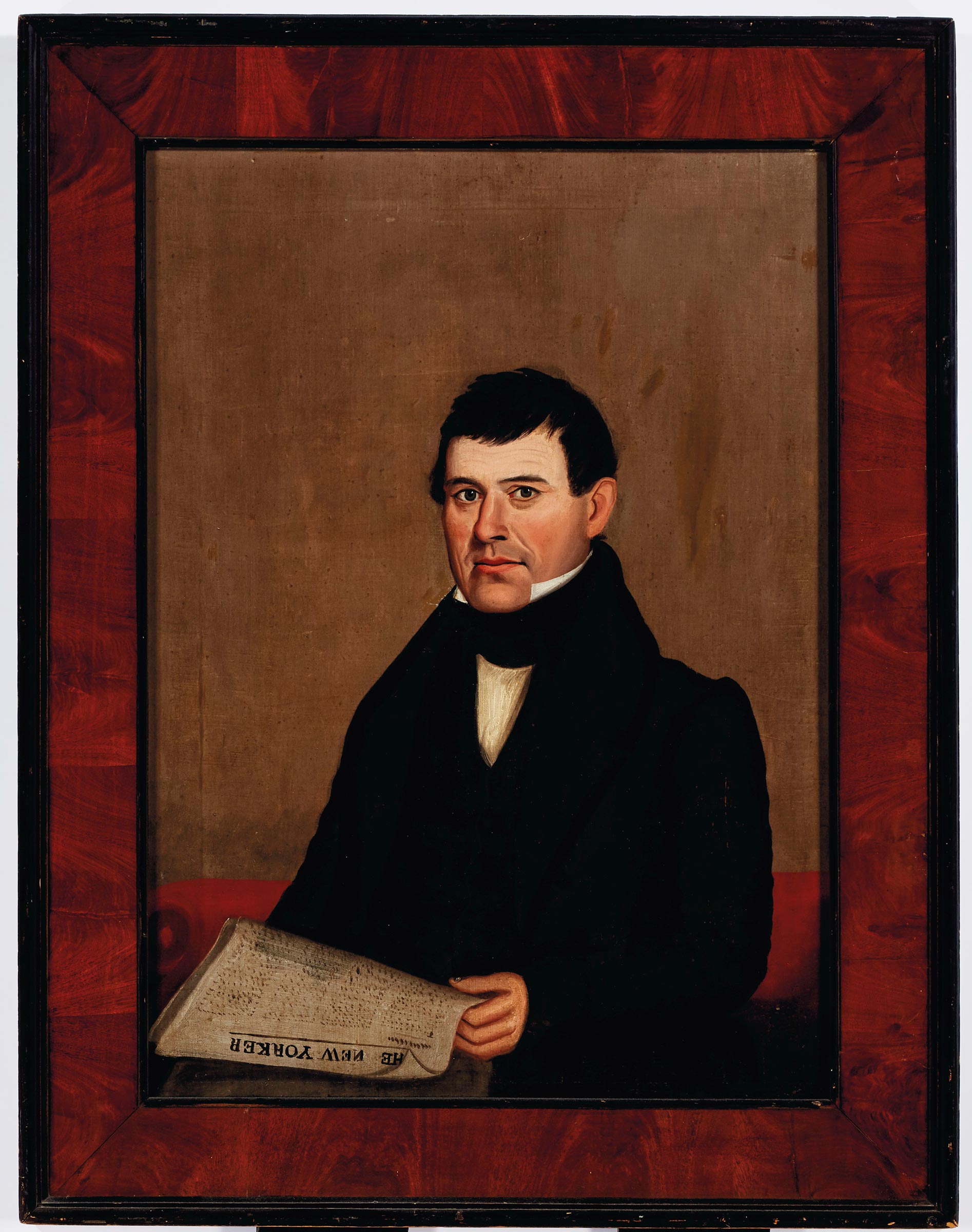 American School (19th century), Portrait of a Gentleman with The New-Yorker, 1834-37. Oil on canvas
