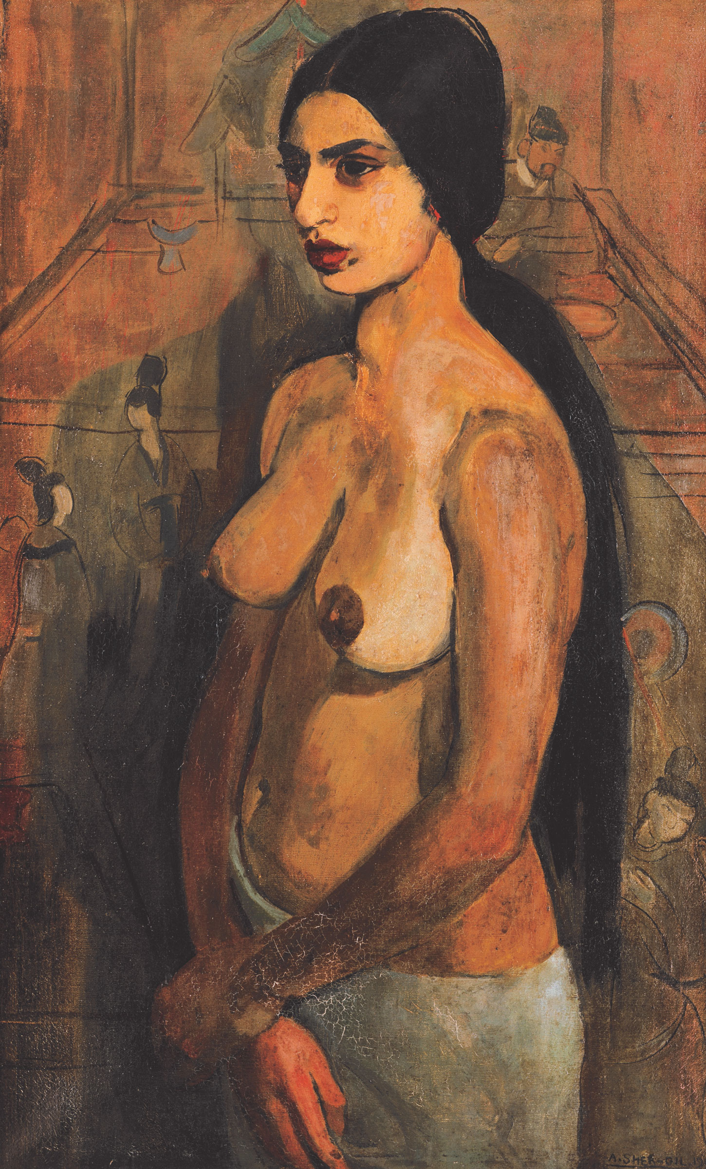 Amrita Sher-Gil, Self-Portrait as a Tahitian, 1934. Oil on canvas. Collection of Vivan and Navina Sundaram