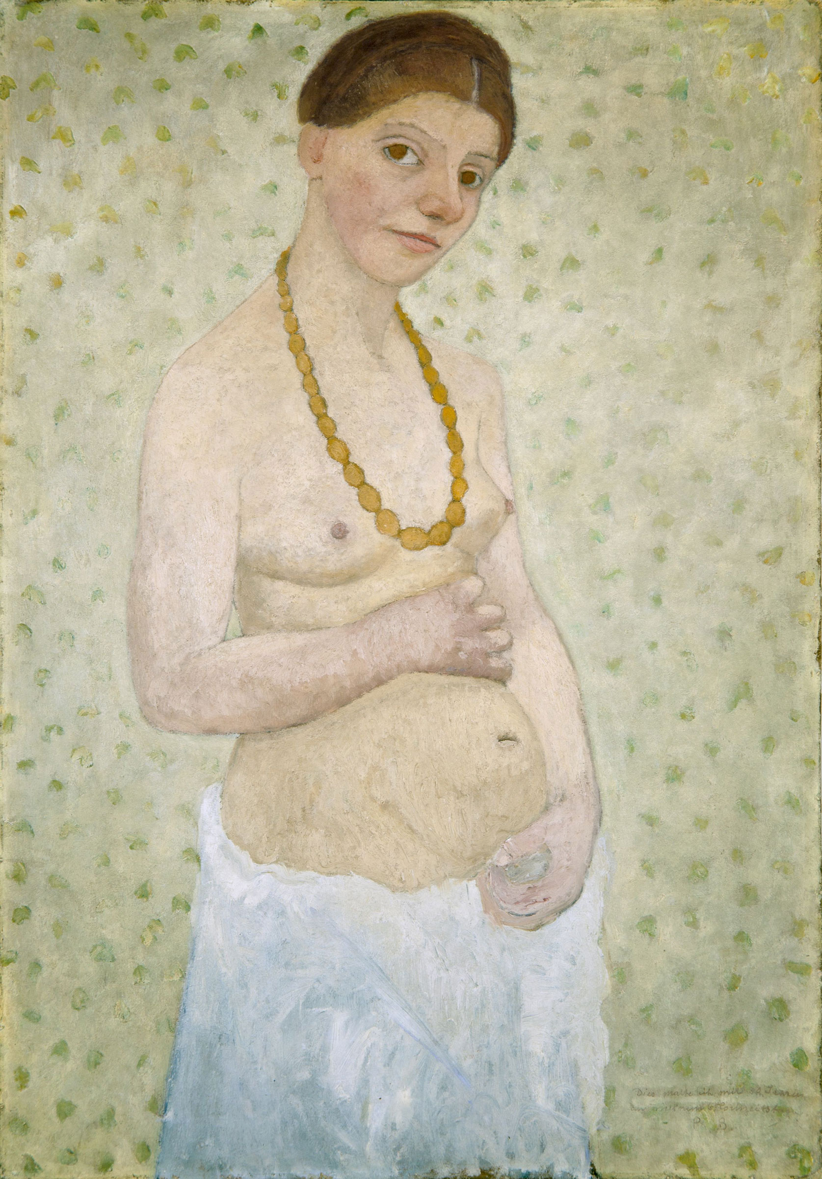 Paula Modersohn-Becker, Self-portrait on 6th Wedding Anniversary, 1906. Museen Böttcherstraße, Paula Modersohn-Becker Museum, Bremen, Germany