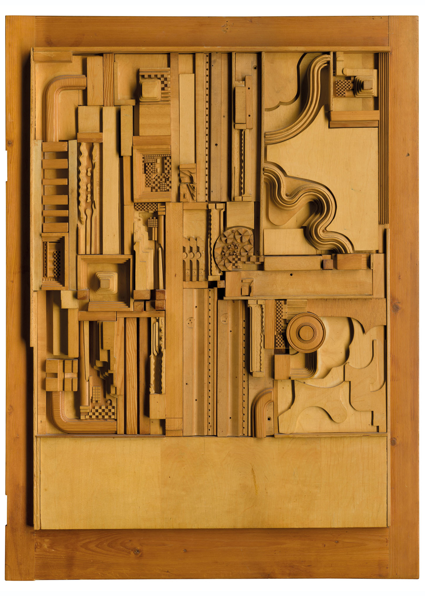 Sir Eduardo Paolozzi, R.A. (1924-2005), Untitled wood relief, 1975-76. Unique. 45⅝ x 33⅞ in (116 x 86 cm). Sold for £30,000 on 2 March 2021 at Christie’s in London