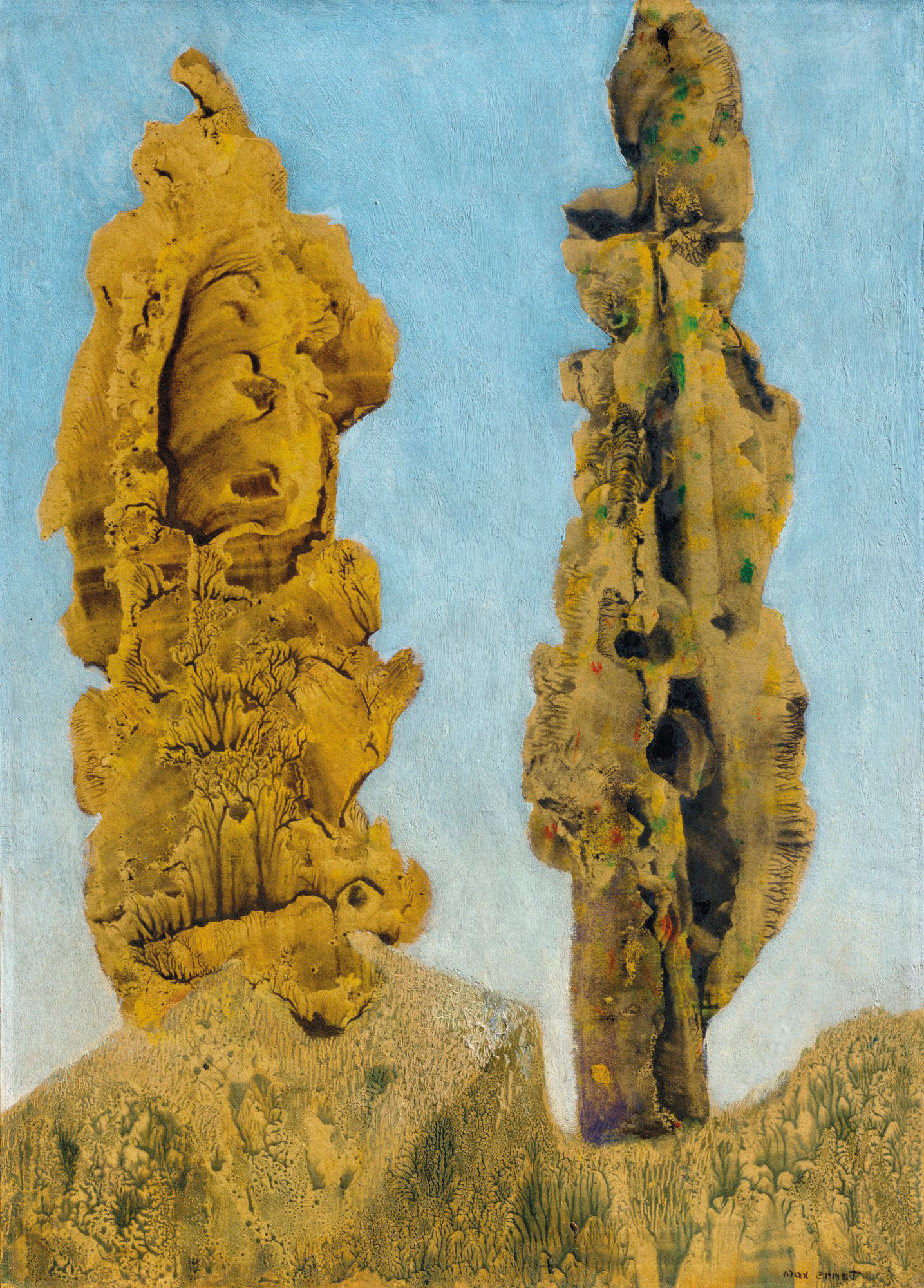 Max Ernst, Les peupliers, 1939, sold for £475,000 on 23 March 2021 at Christie's in London