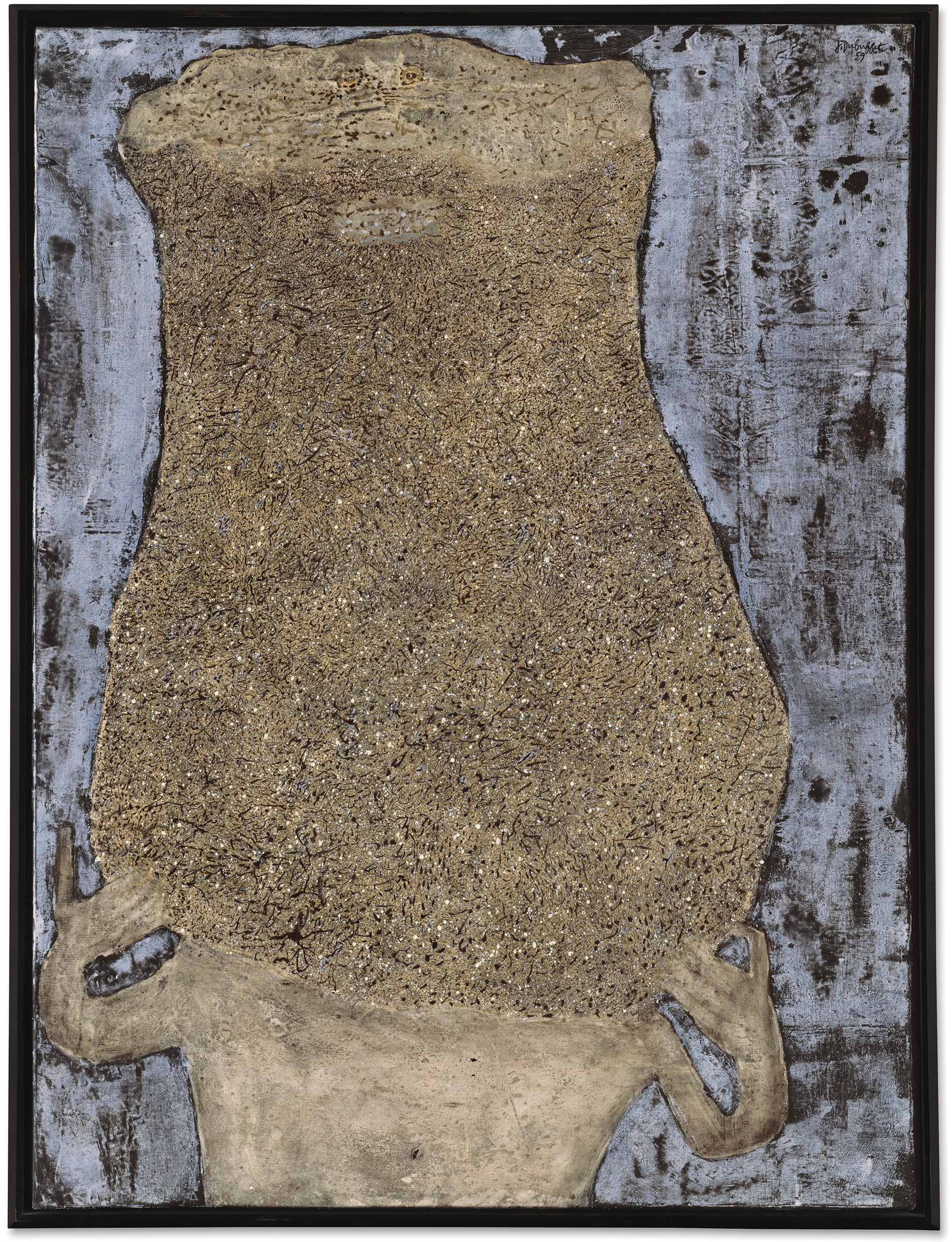 Jean Dubuffet (1901-1985), Le Vase de Barbe (Beard Vase), 1959. Oil on canvas. 51⅛ x 38 in (130 x 96.5 cm). Estimate: &pound;2,000,000-3,000,000. Offered in 20th Century Evening Sale&nbsp;on 23 March 2021 at Christie&rsquo;s in London