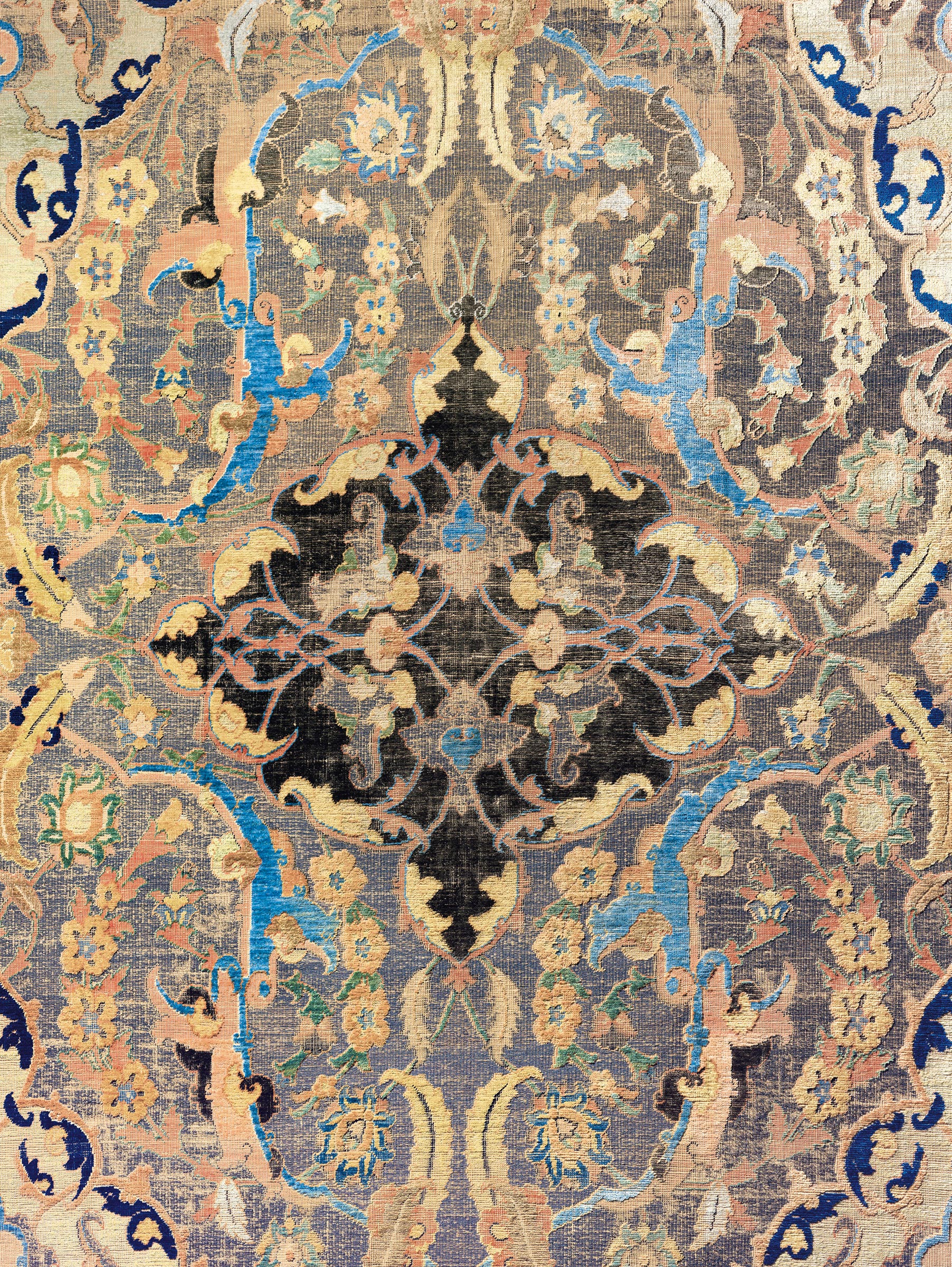 Close up, the carpet’s colours come to life