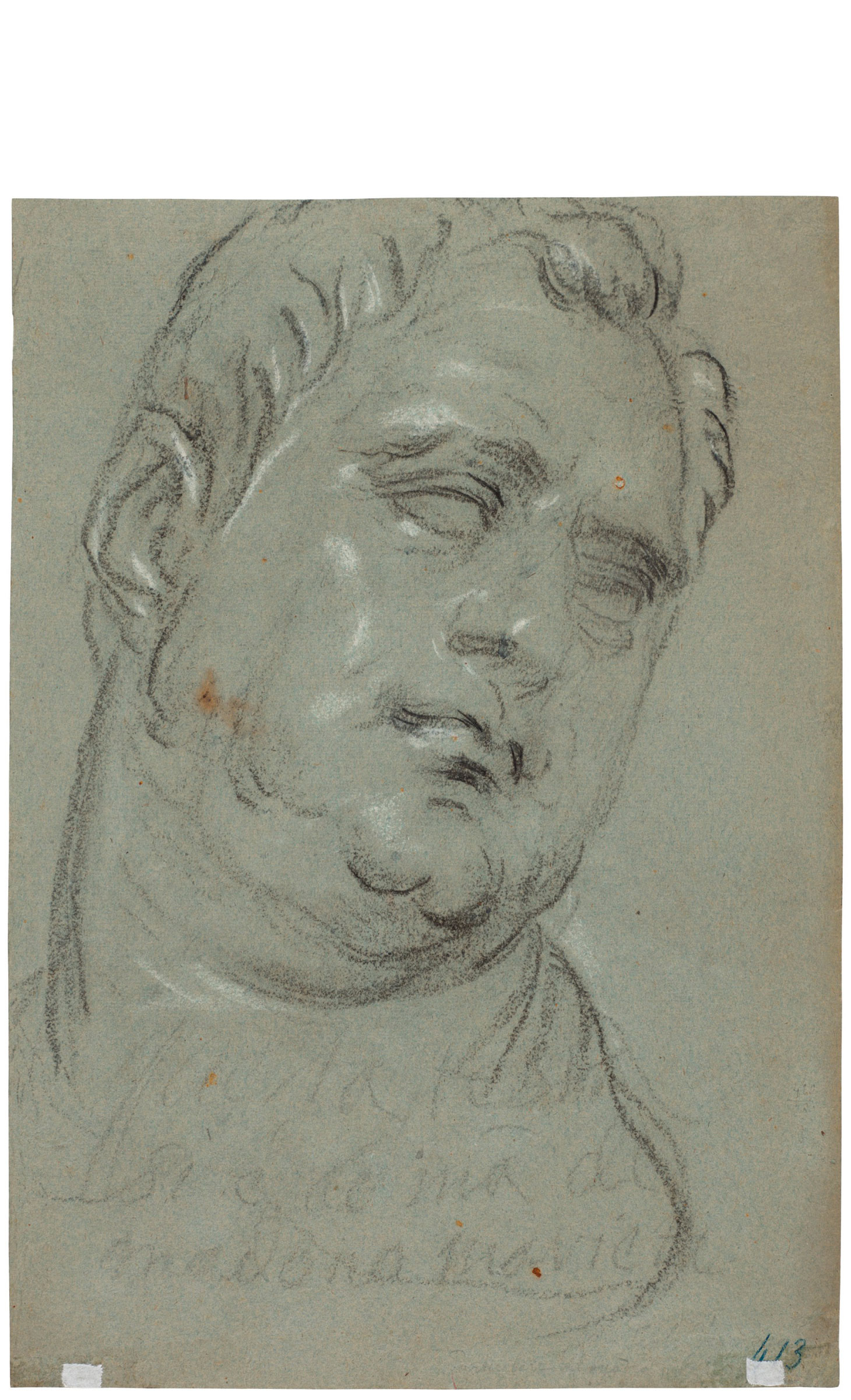 Marietta Robusti (Venice 1554-1590), Head of a man, after the antique (verso). Sold for €100,000 on 24 March 2021 at Christie’s in Paris
