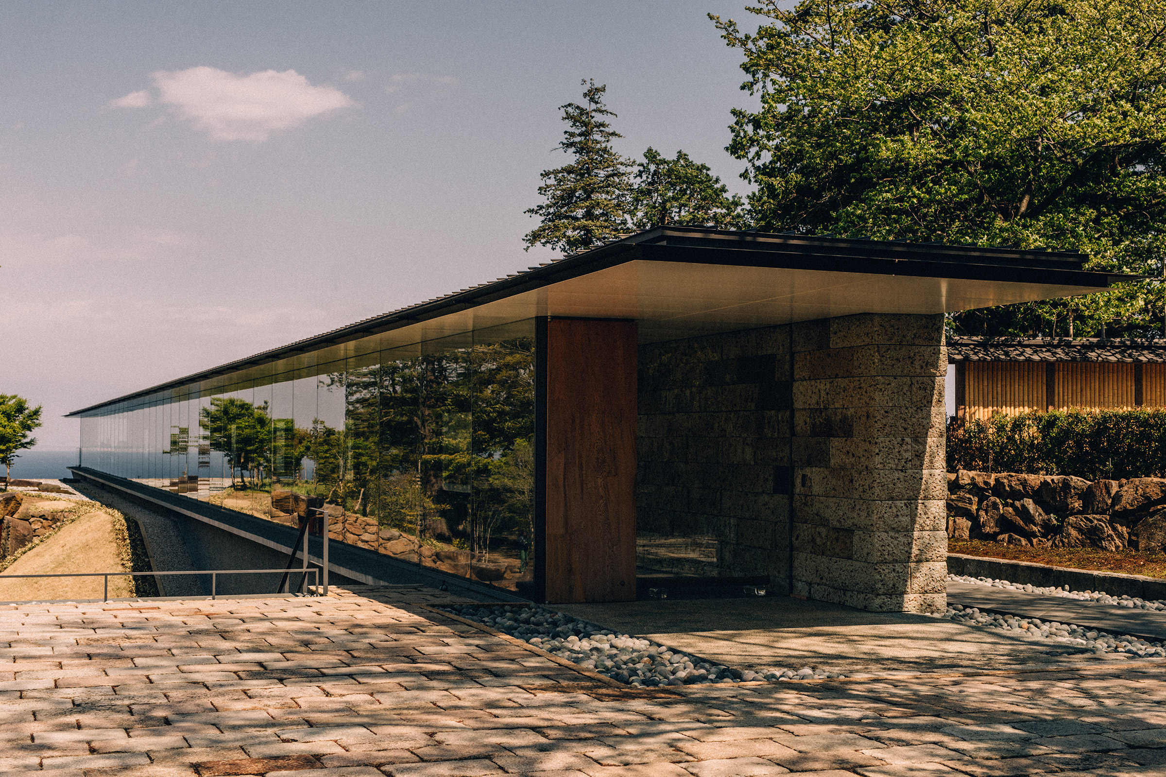 The glass-walled gallery. Photograph by Robbie Lawrence