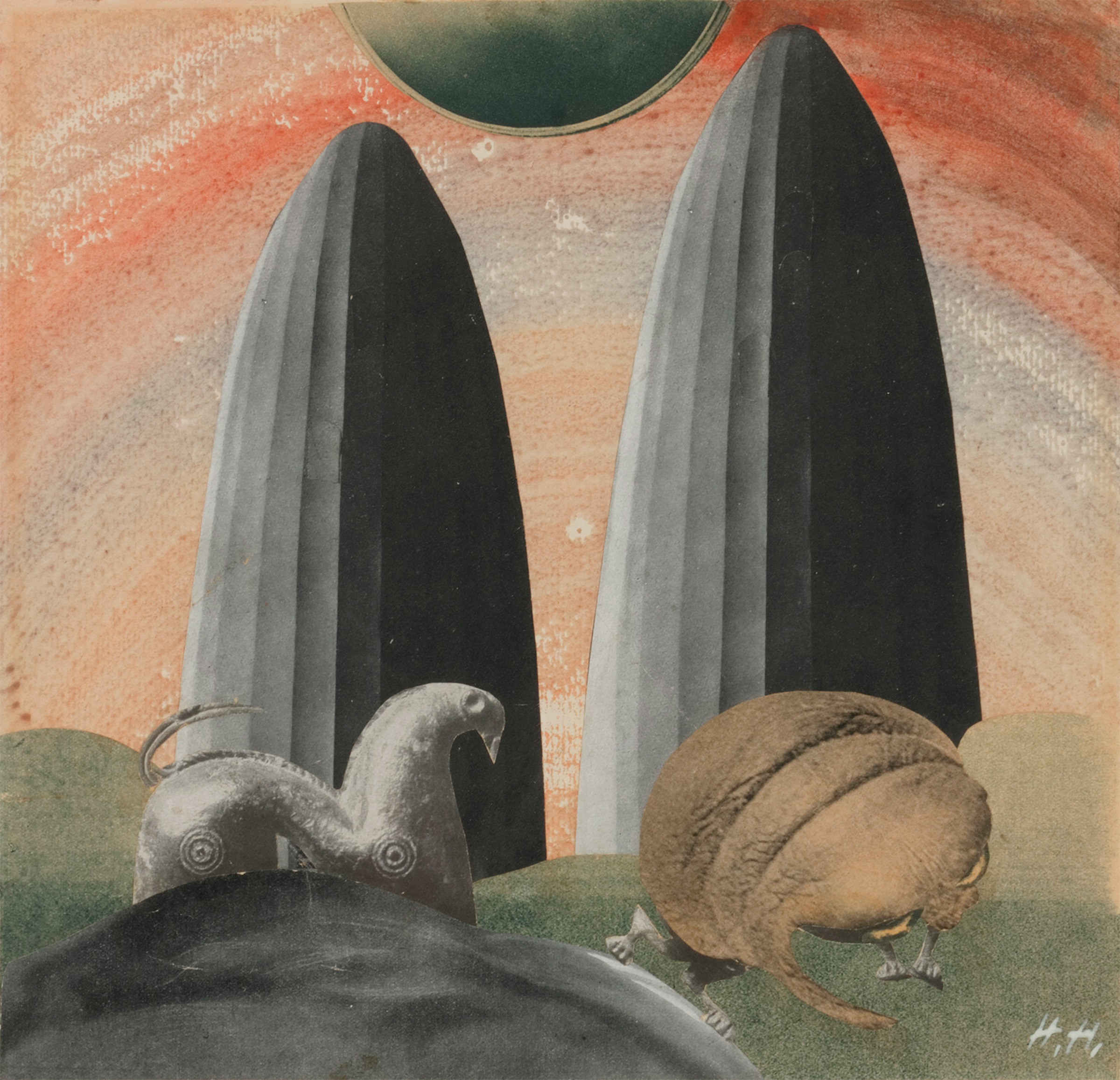 Hannah Höch, In der Wüste, circa 1927-29. Photo collage and watercolour on paper. 24.5 x 25.5 cm. Estimate: €40,000-60,000. Offered in The Curator’s Eye: The Collection of Professor Dr Karin von Maur,11-25 May, Online