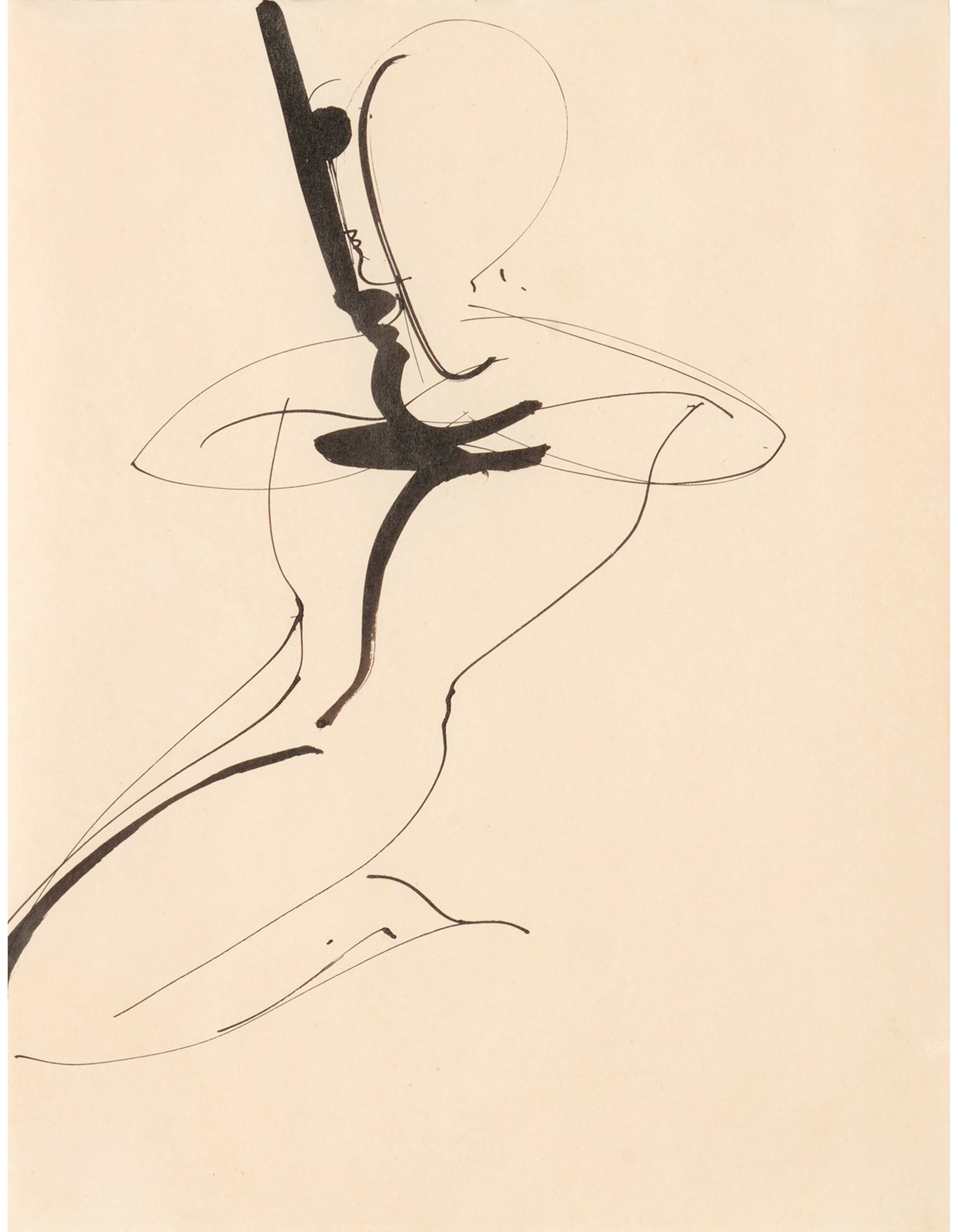 Oskar Schlemmer, Untitled (Figure). Indian ink on paper. 28.5 x 22 cm. Estimate: €4,000-6,000. Offered in The Curator’s Eye: The Collection of Professor Dr Karin von Maur, 11-25 May, Online