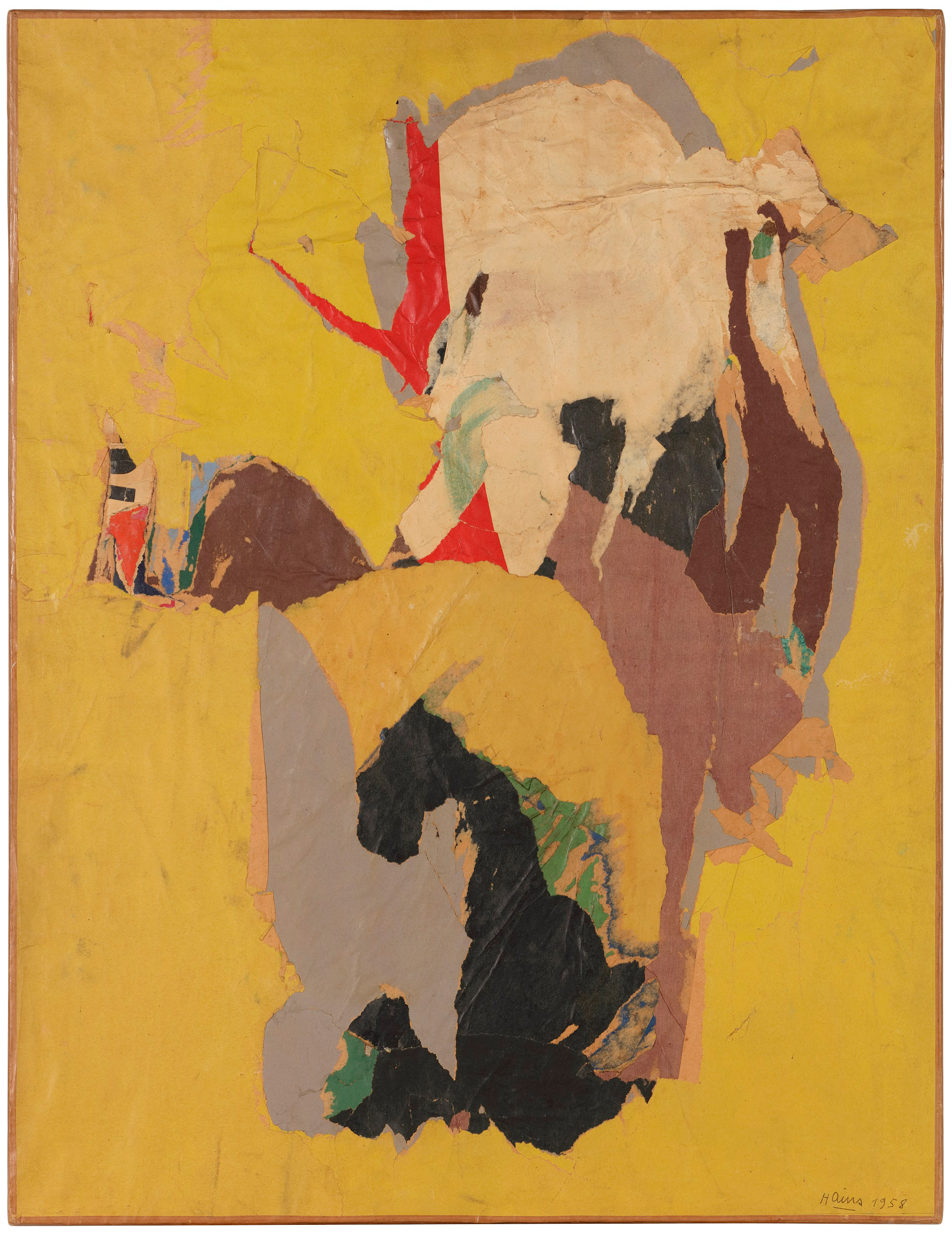 Raymond Hains, Untitled, 1958. Décollage on paper on canvas. 65 x 49.5 cm. Estimate: €8,000-12,000. Offered in The Curator’s Eye: The Collection of Professor Dr Karin von Maur, 11-25 May, Online