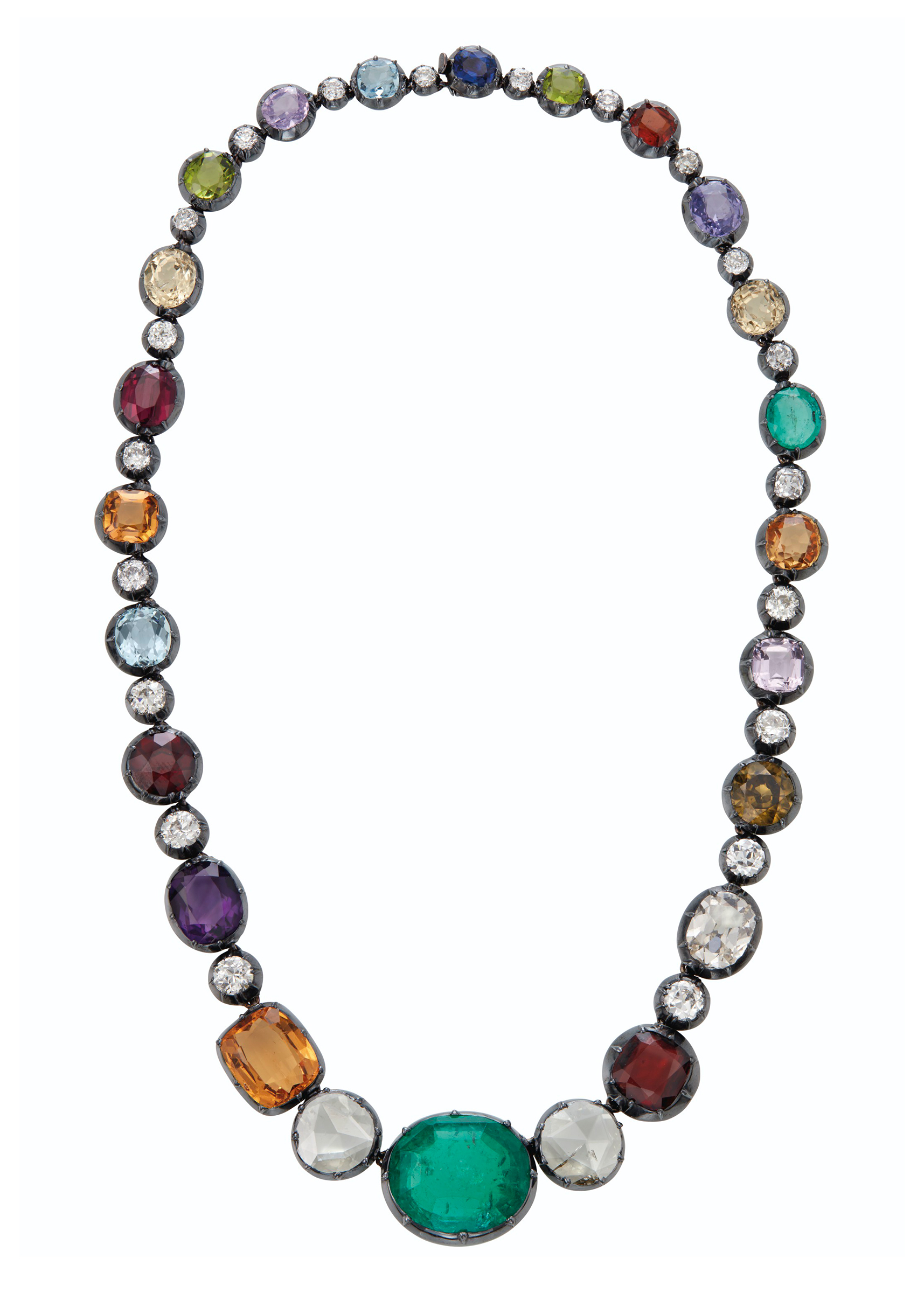 
Diamond and multi-gem necklace. Sold for $81,250 on 13 April at Christie&rsquo;s in New York