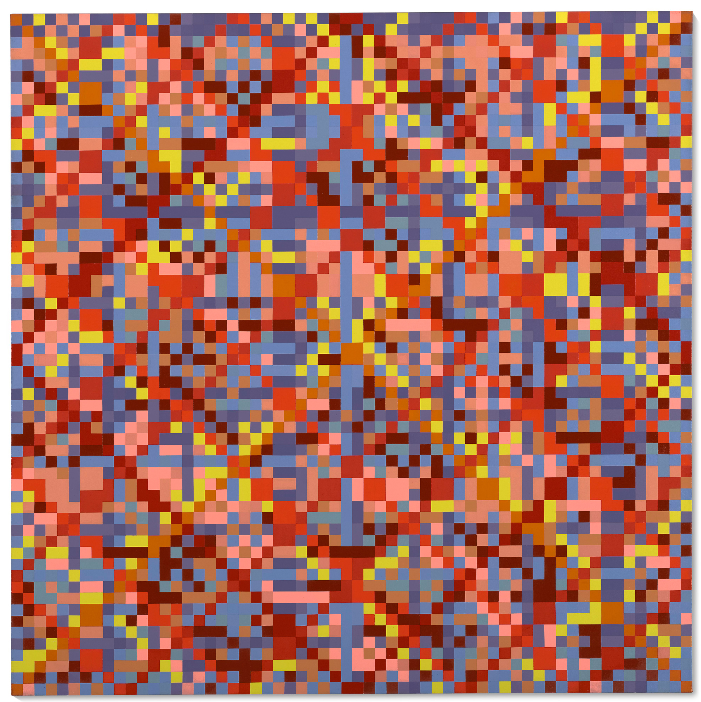Gloria Klein (b. 1936), Untitled (NYC 14), 1981. Acrylic on canvas. 60 x 60 in (152.4 x 152.4 cm). Price upon request. Offered in Gloria Klein / Beautiful Structures at Christie's in New York from 17-30 June.