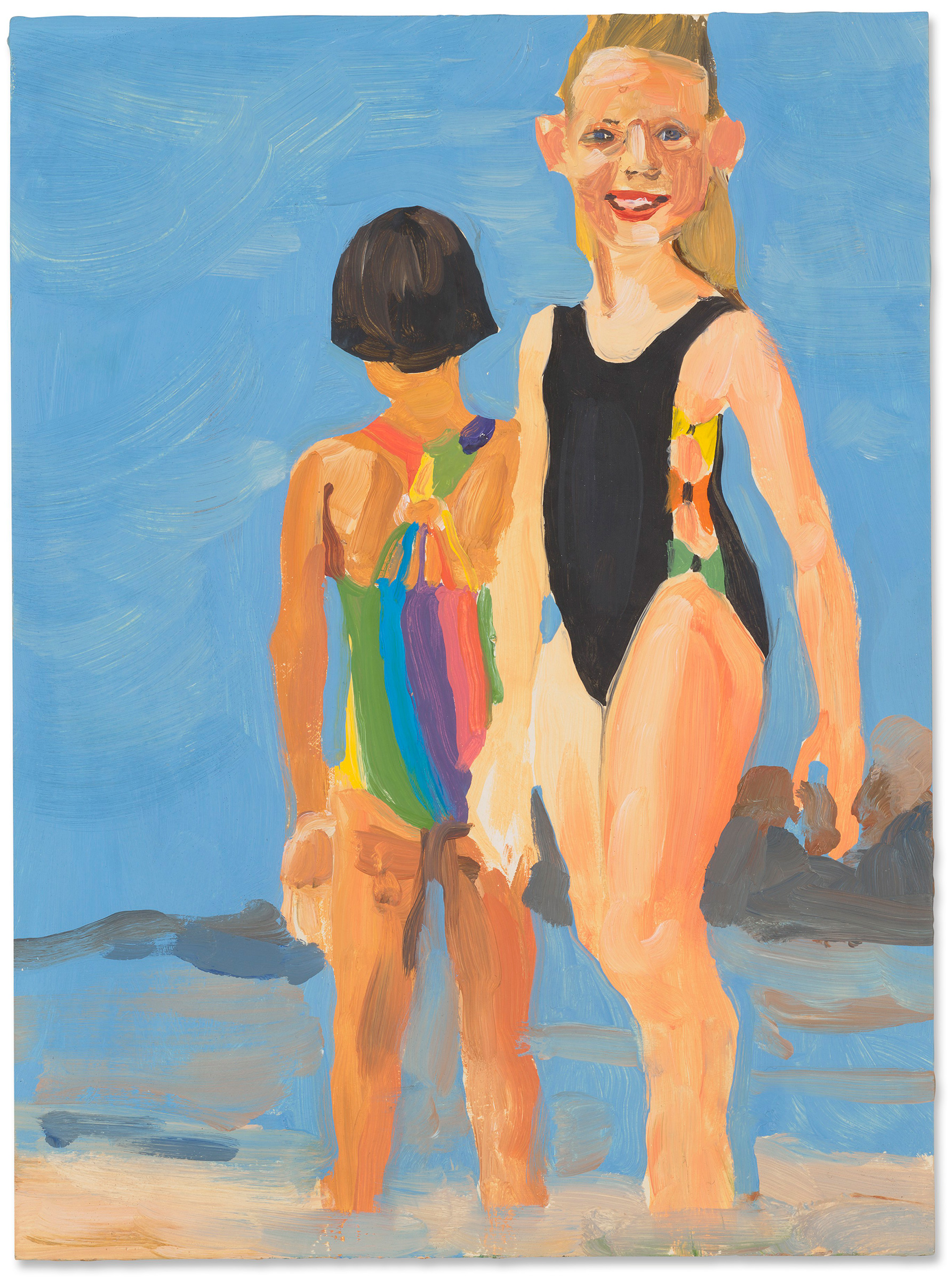 香朵‧約菲(1969年生),《無題》,1996年作。油彩 石膏底料 畫板。11½ x 8½英寸(29.2 x 21.6公分)。估價:4,000-6,000英鎊。此作將於2021年6月24日至7月7日在「First Open:戰後及當代藝術網上拍賣」中呈獻