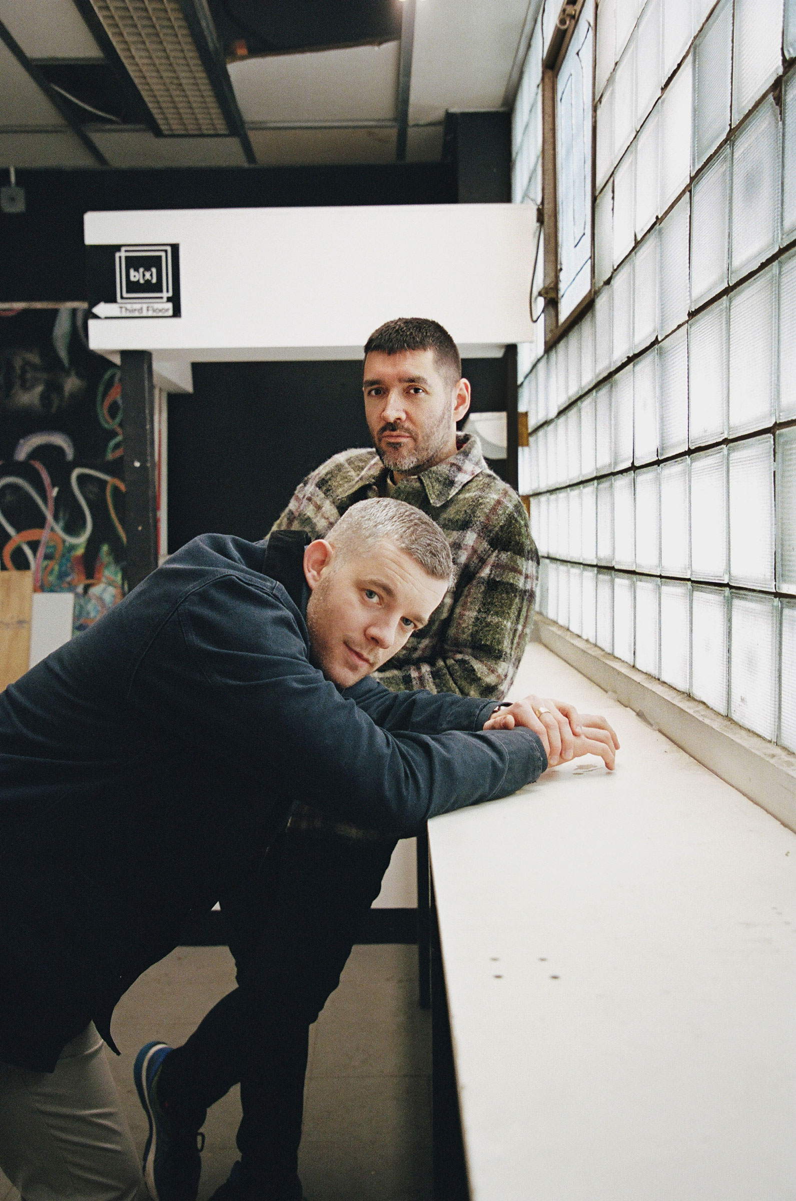 Actor Russell Tovey (foreground) and gallerist Robert Diament. Photo: Christine Ting