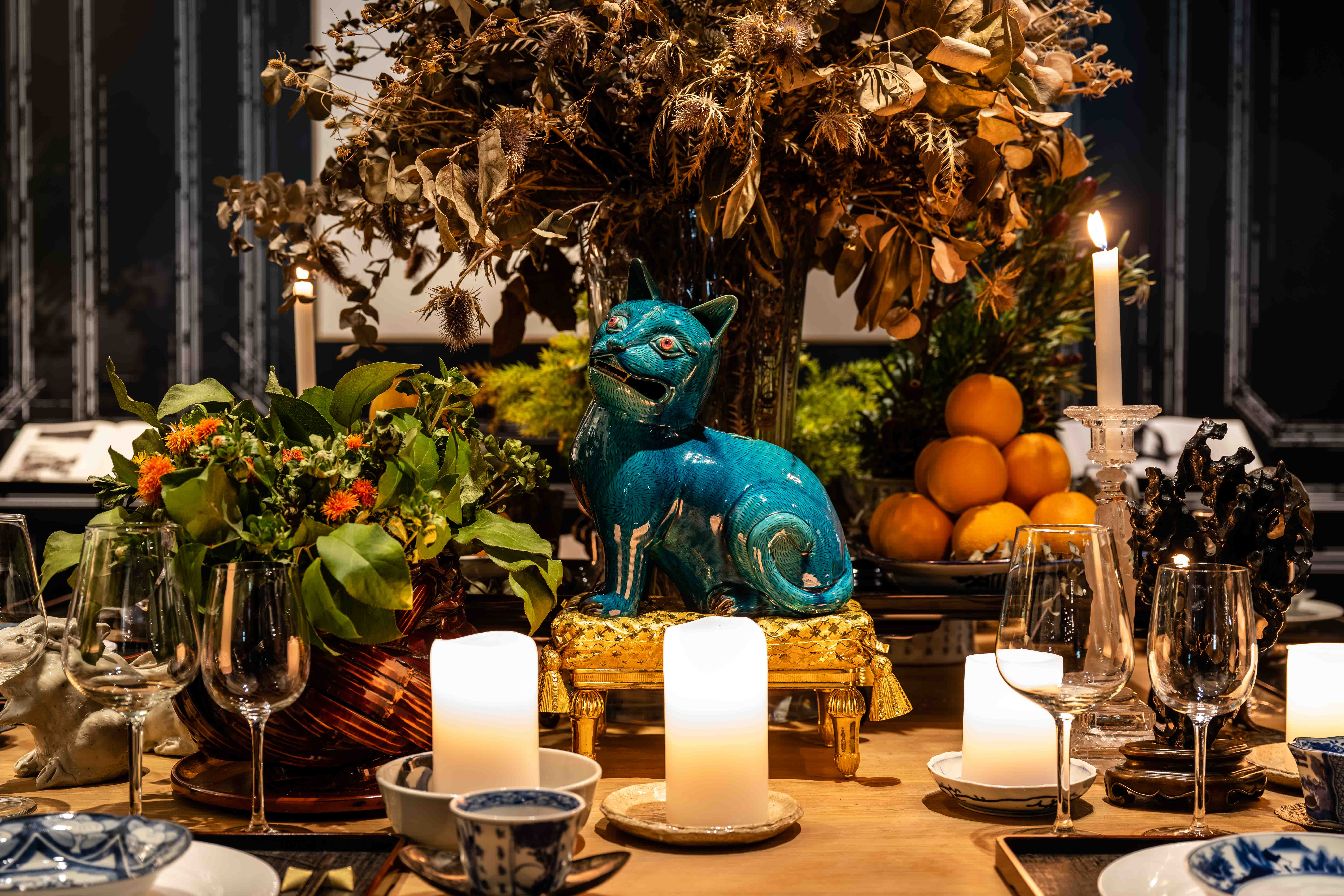 A Louis XV ormolu-mounted Chinese turquoise-glazed porcelain cat. The porcelain Qianlong (1736-1795), the mount c. 1760-80.&nbsp;43.5 cm (17⅛ in) high; 31 cm (12&frac14; in) wide; 21.5 cm (8&frac12; in) deep. Price on request. Offered in&nbsp;Expanding Horizons: From European Decorative to Contemporary Arts, until 10 August 2021, Christie&rsquo;s private sale